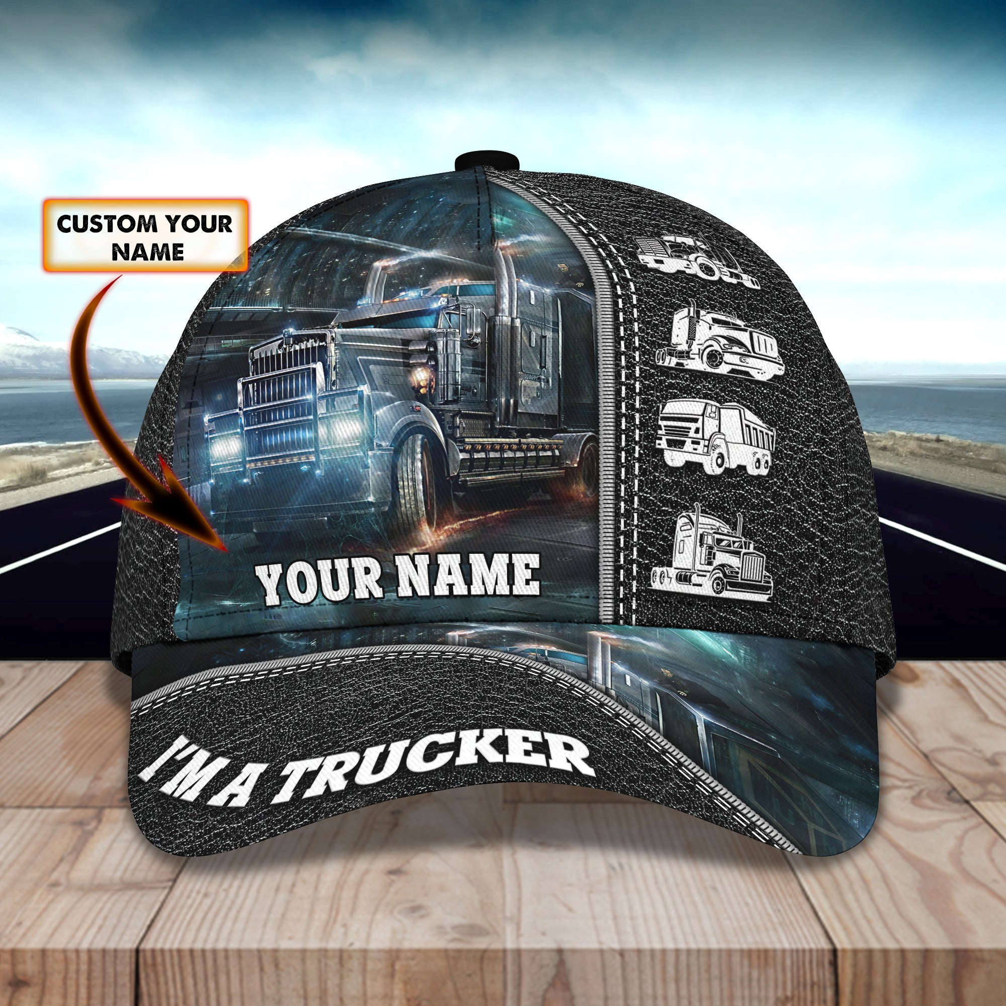 I Am A Trucker - Personalized Name Cap - Tra96 -2