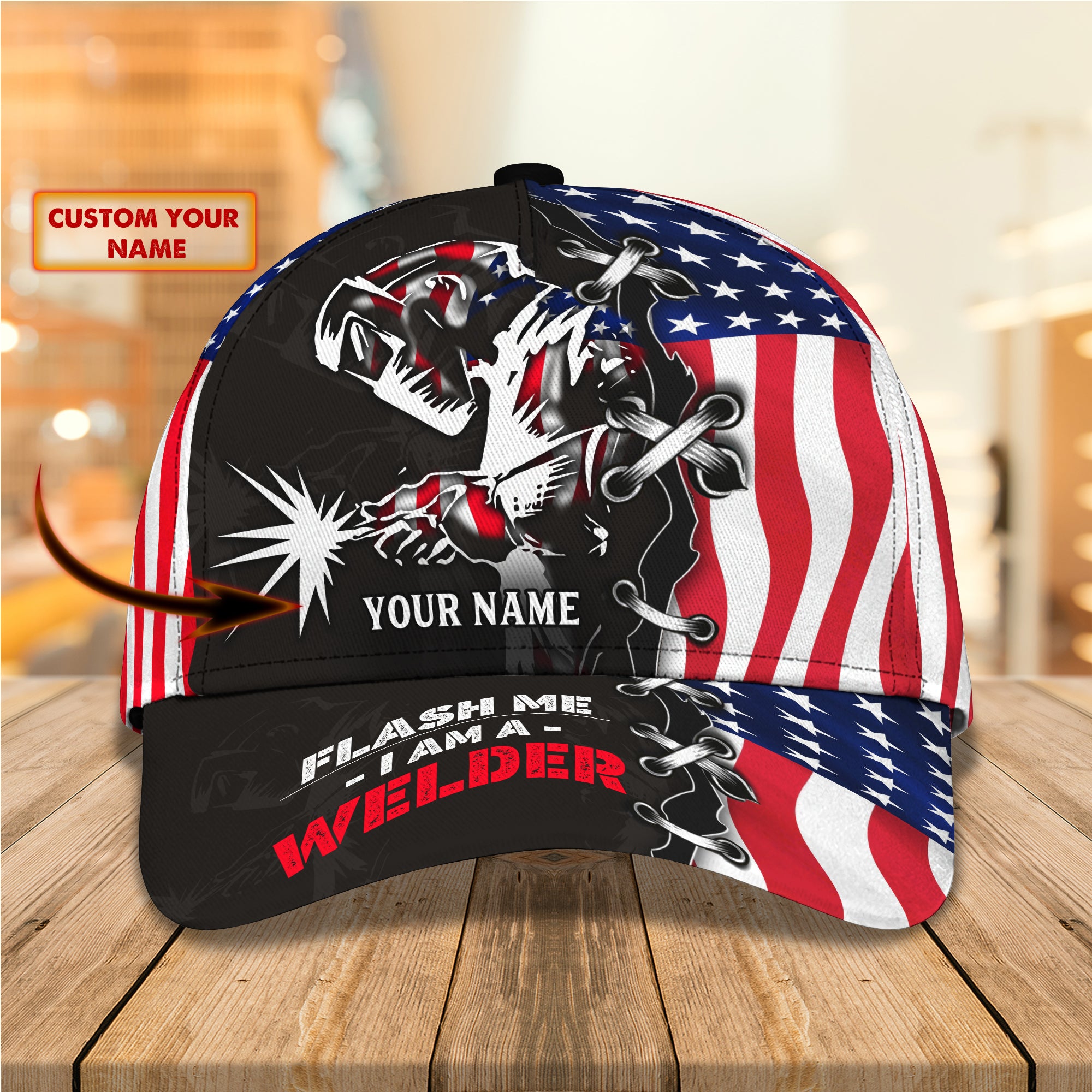 Welder 2 - Personalized Name Cap - tra96