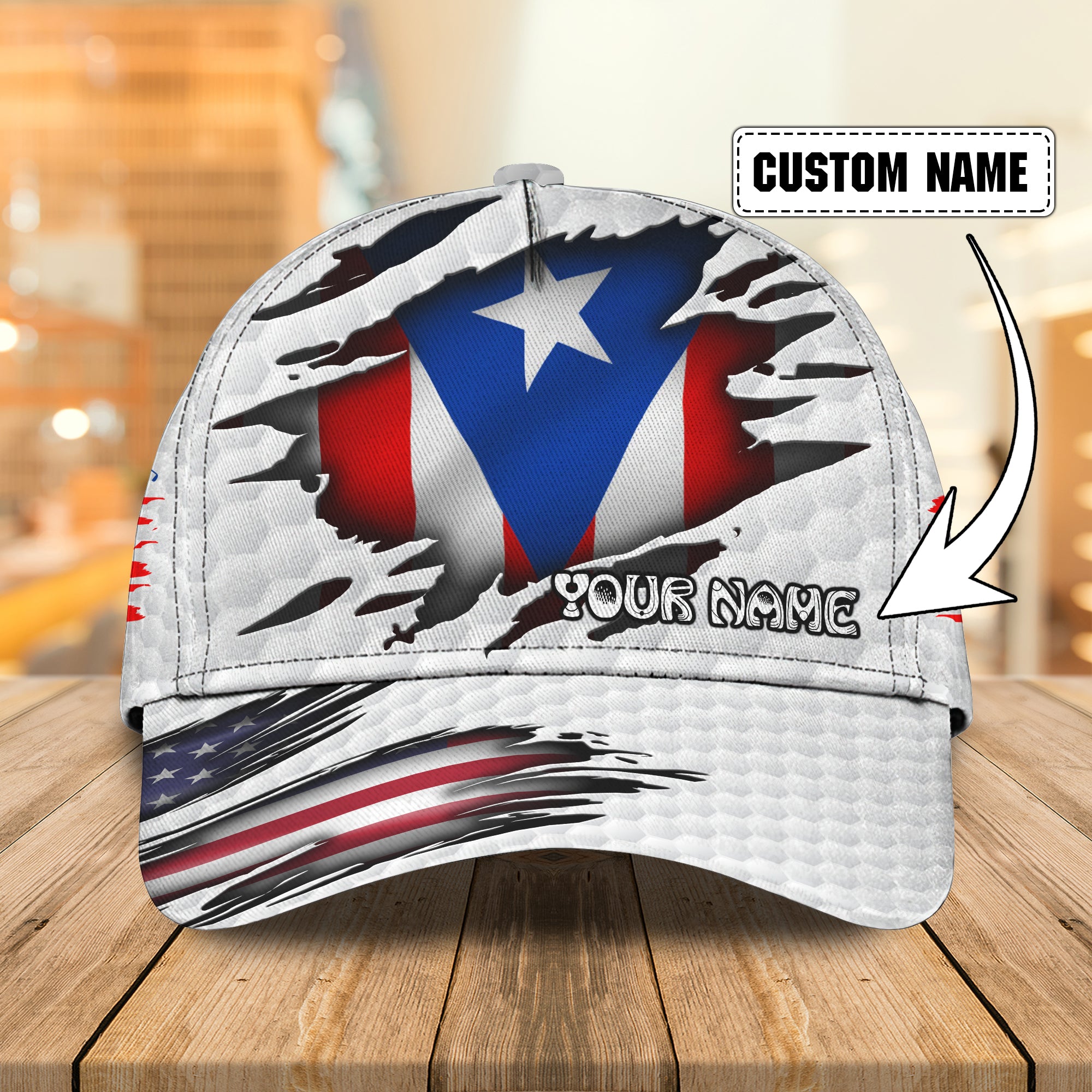 nnta - Personalized Name Cap - Puerto Rico - Golf