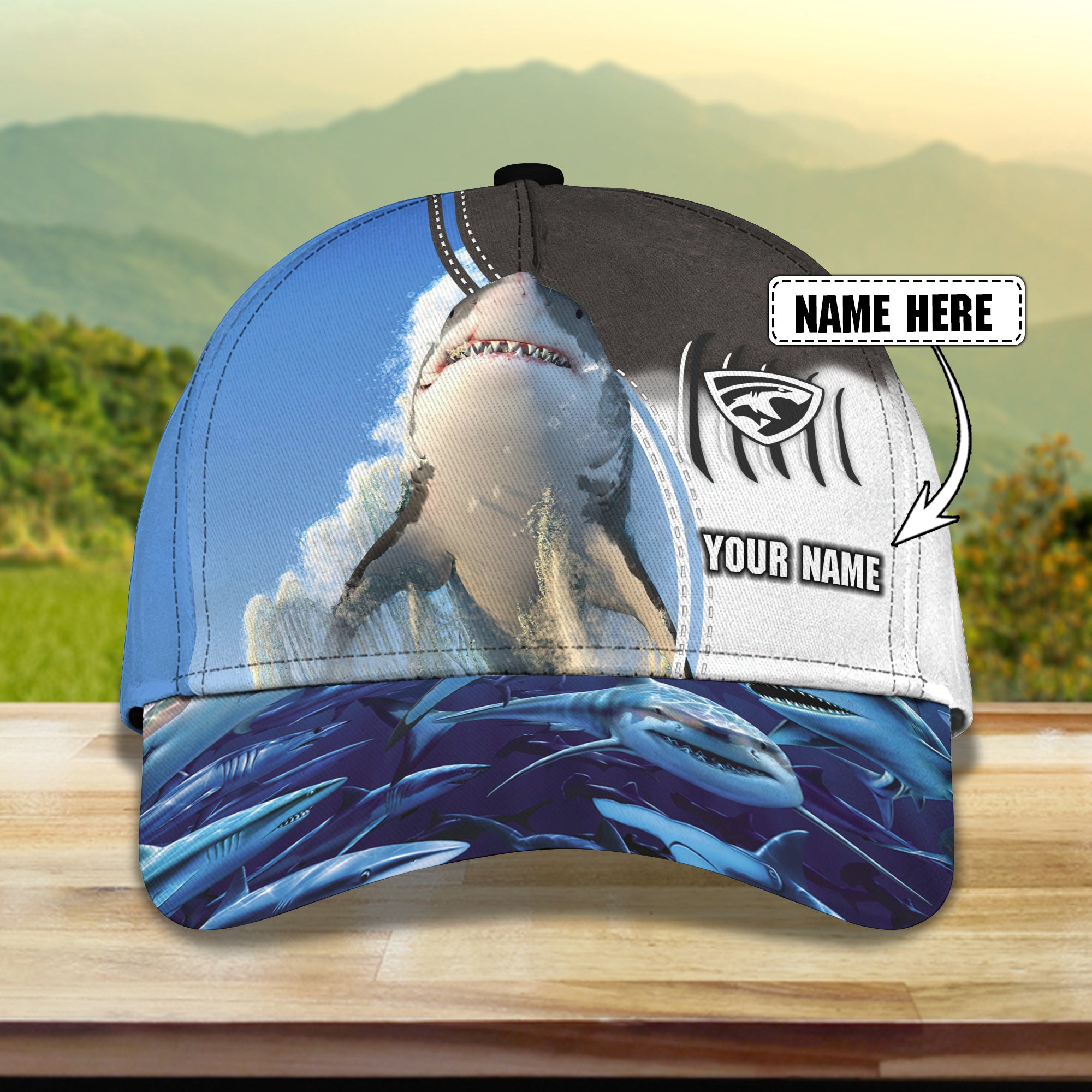 Shark 01 - Personalized Name Cap - H98