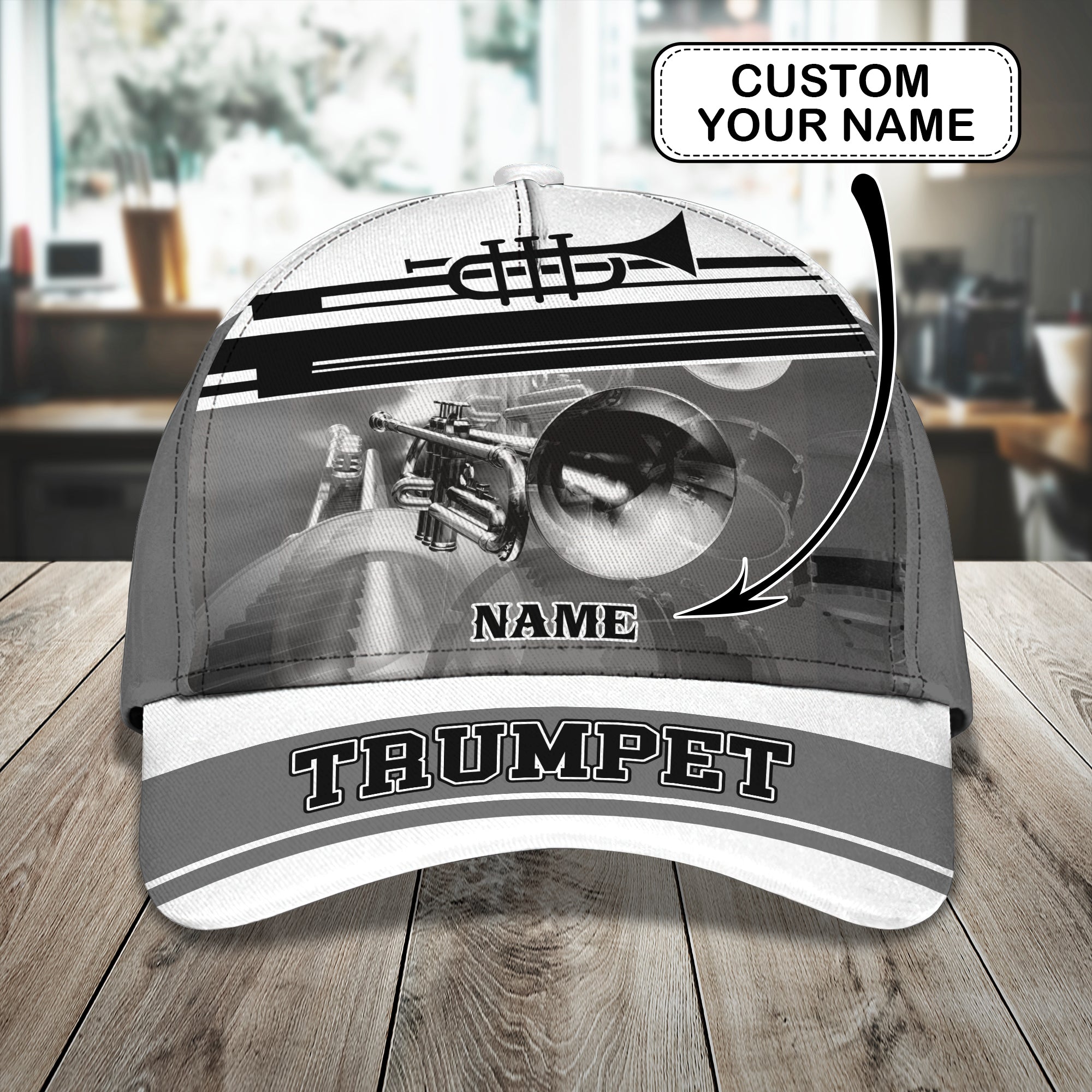 Trumpet - Personalized Name Cap - Loop - H9h3-407