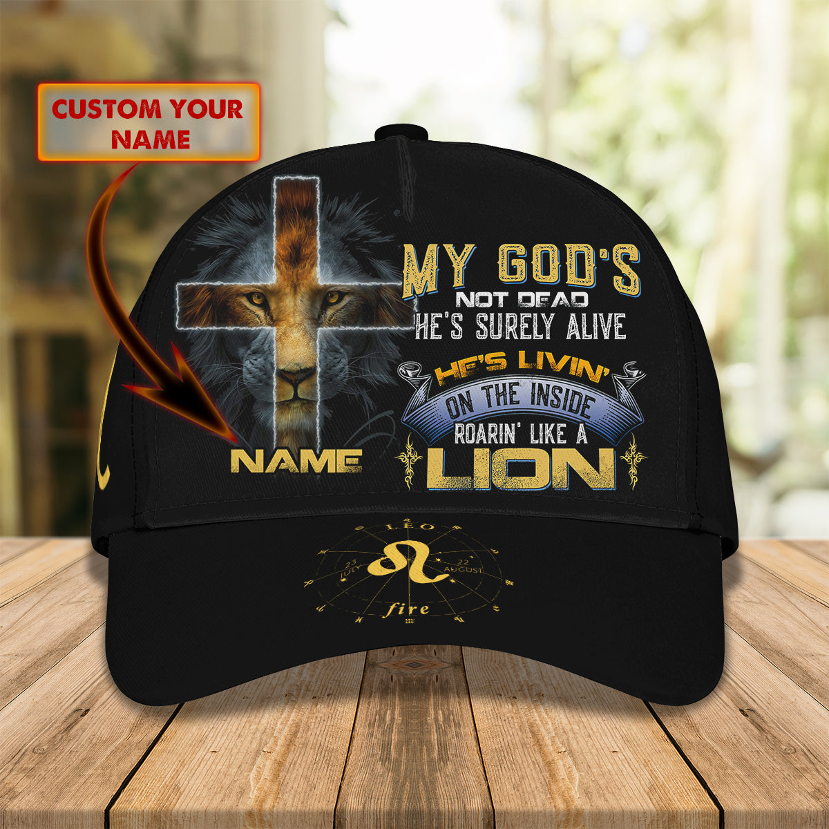 My God's Not Death- Personalized Name Cap -Loop - T2k -144