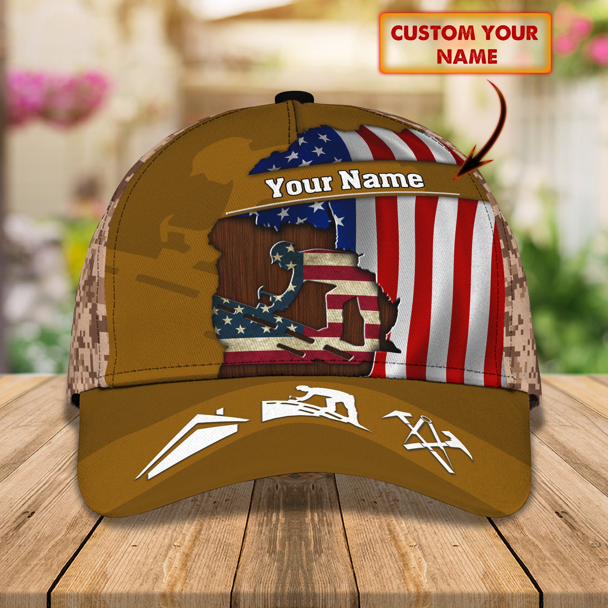 Roofer Hd98- Personalized Name Cap -Loop- Hd98 36