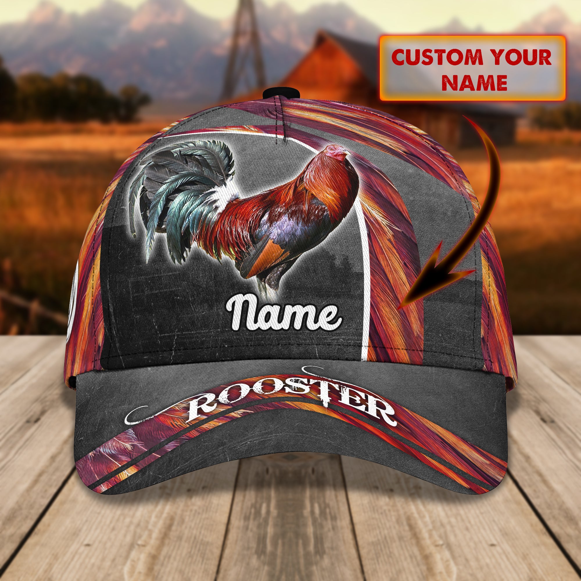 Rooster 05 - Personalize Name Cap  - Loop - Ntp-204