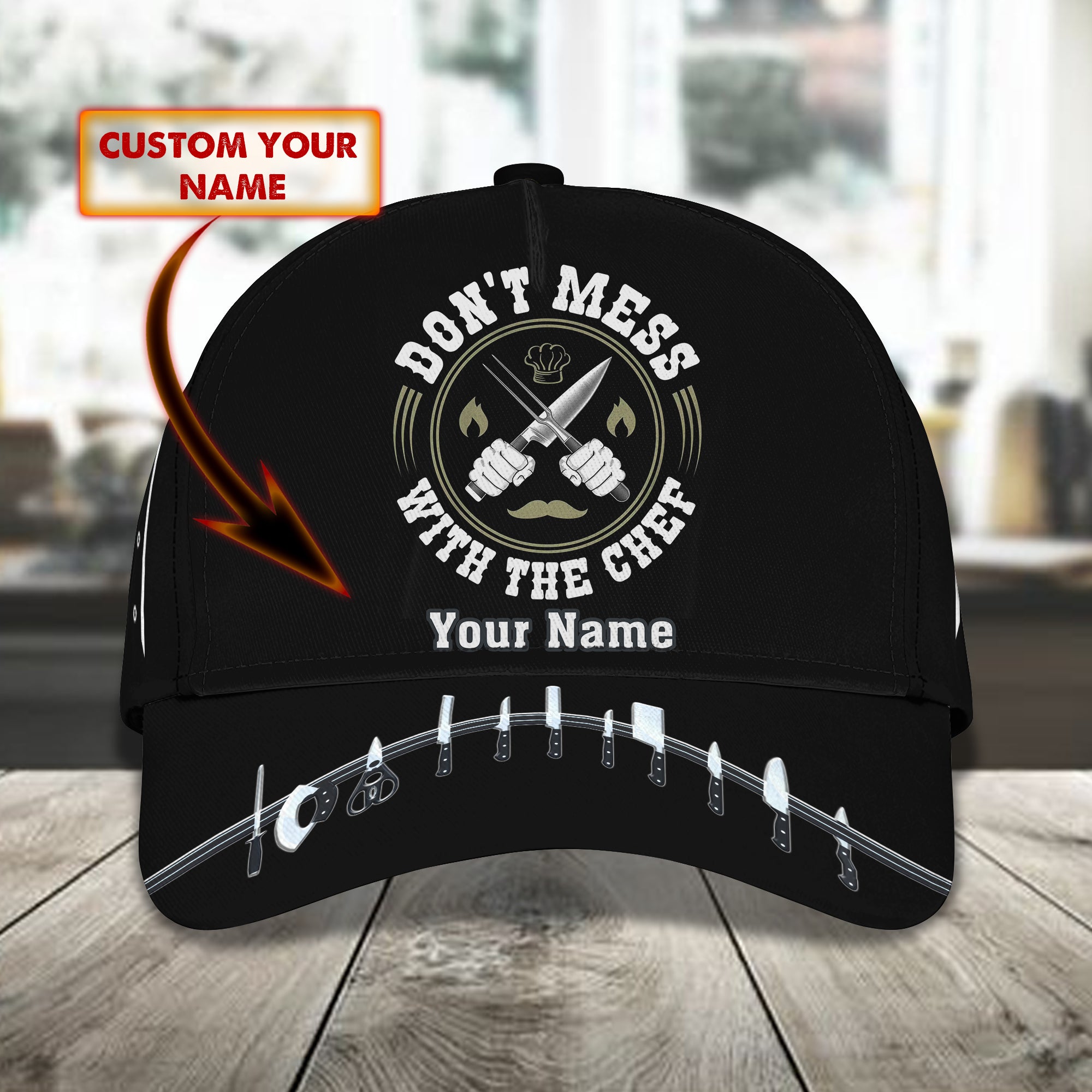 Personalized Name Cap - Don't mess with Chef