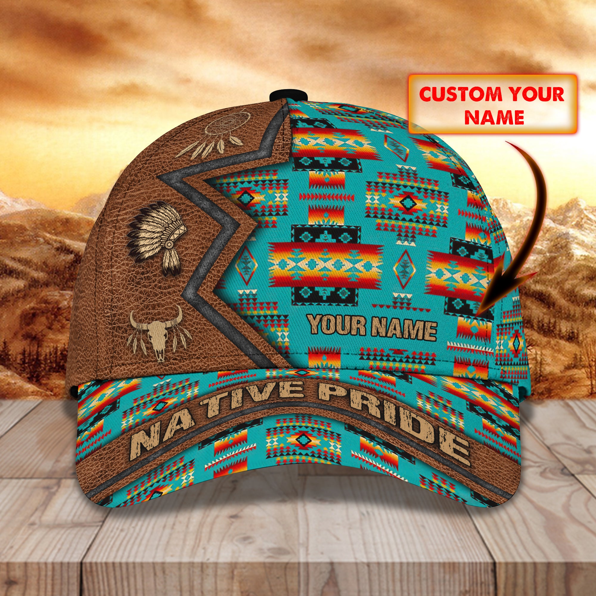 Native Pride 02 - Personalized Name Cap - 16hb