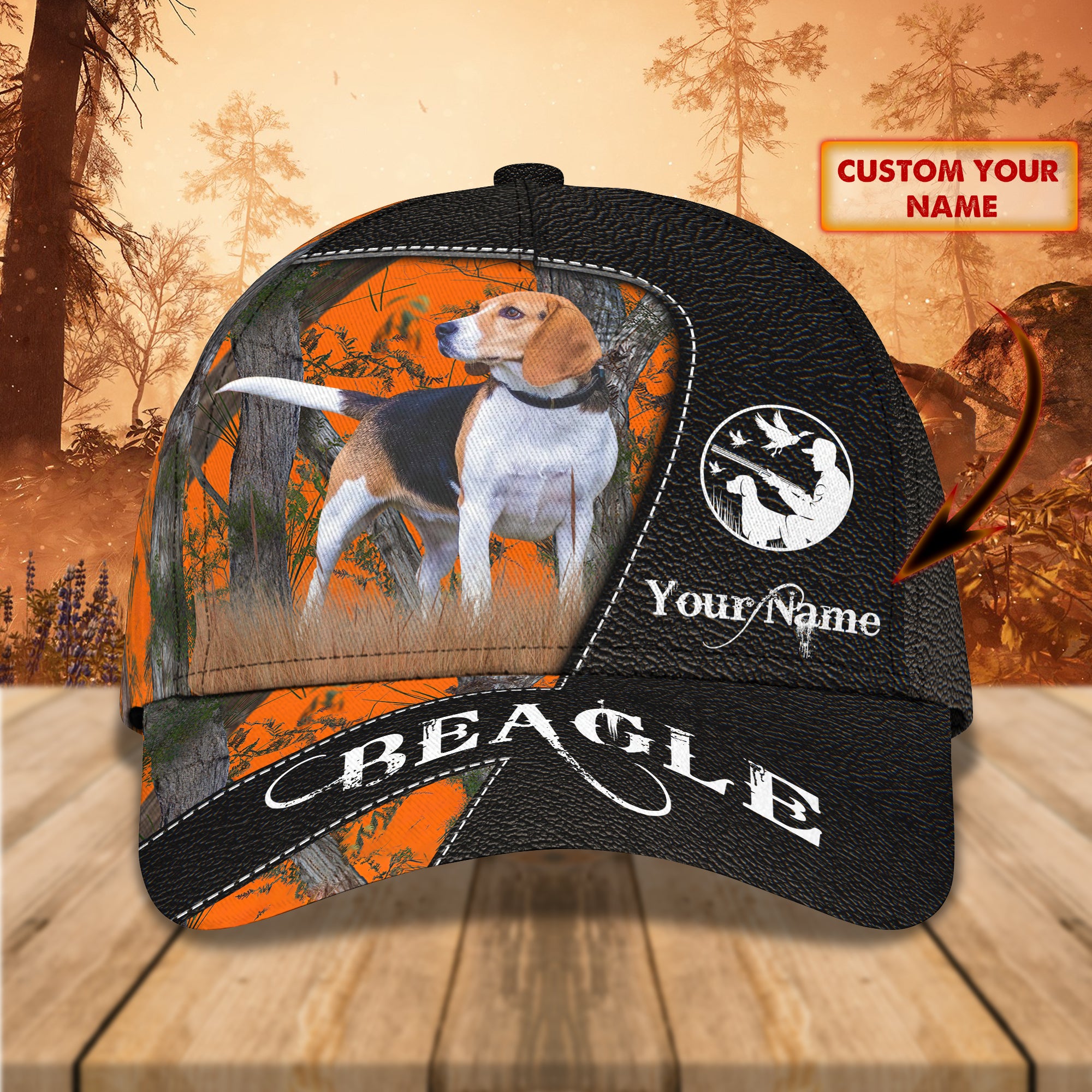 Love Beagle - Personalized Name Cap 03