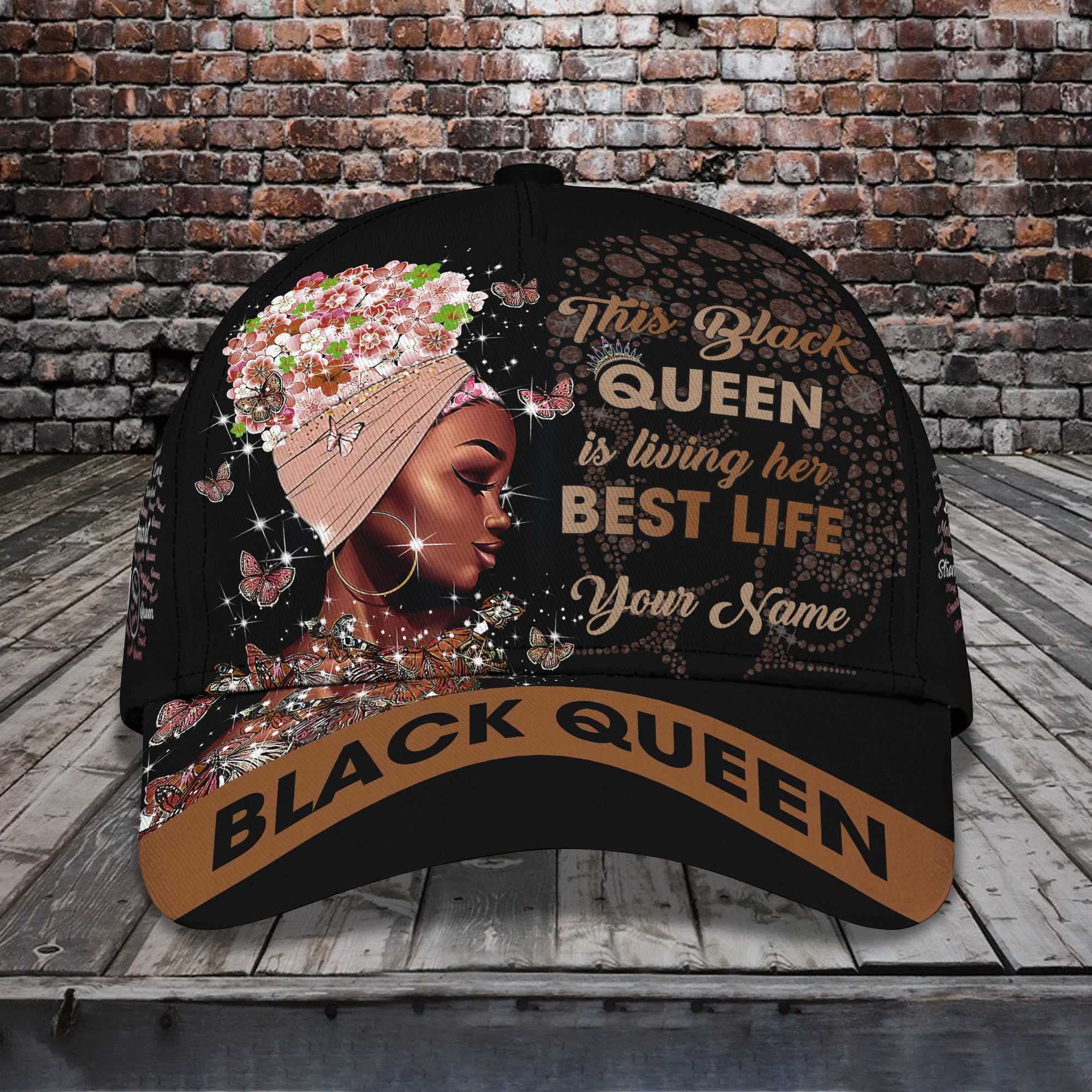 Black Queen - Personalized Name Cap 17 - Tad