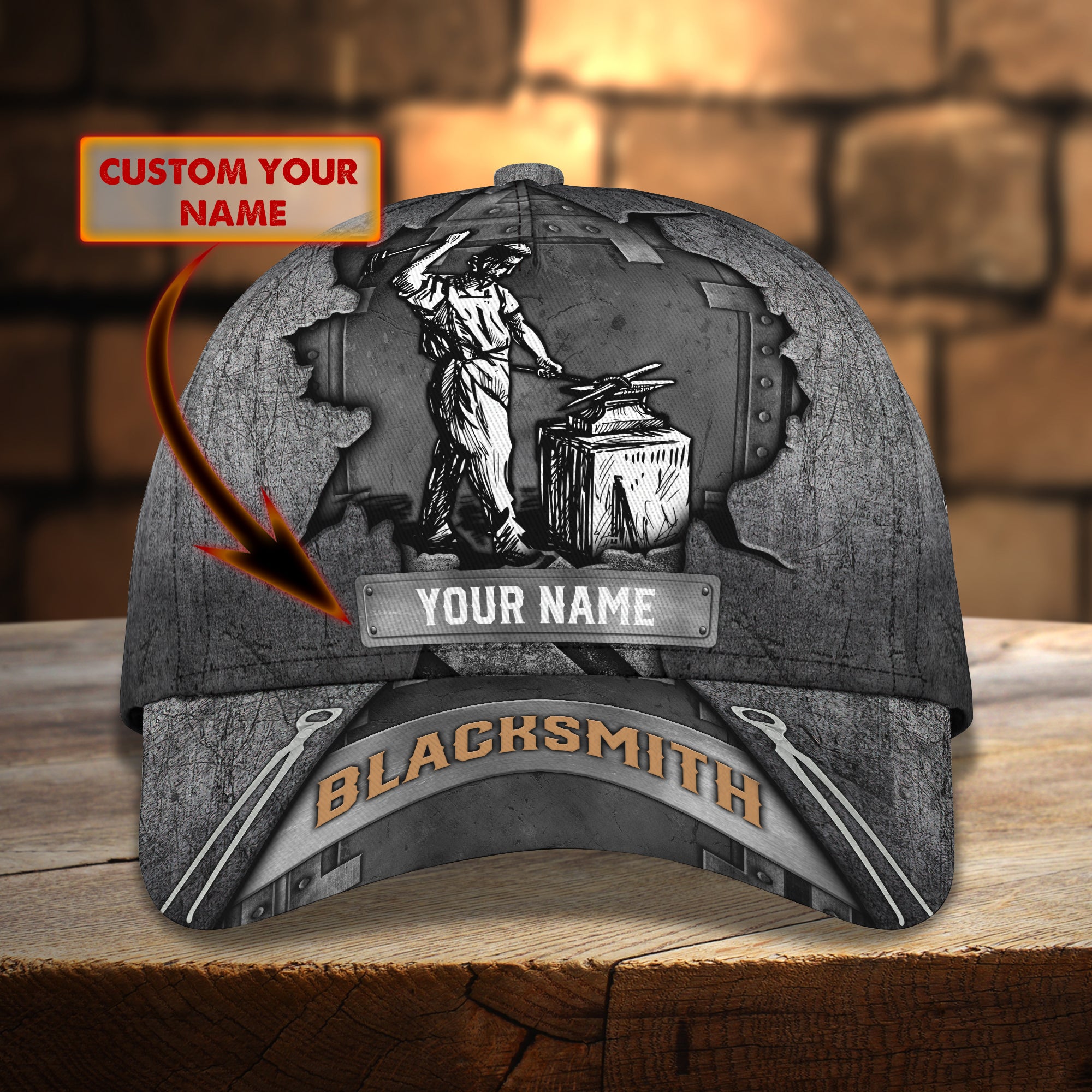 Personalized Name Cap - Blacksmith - tt99-159