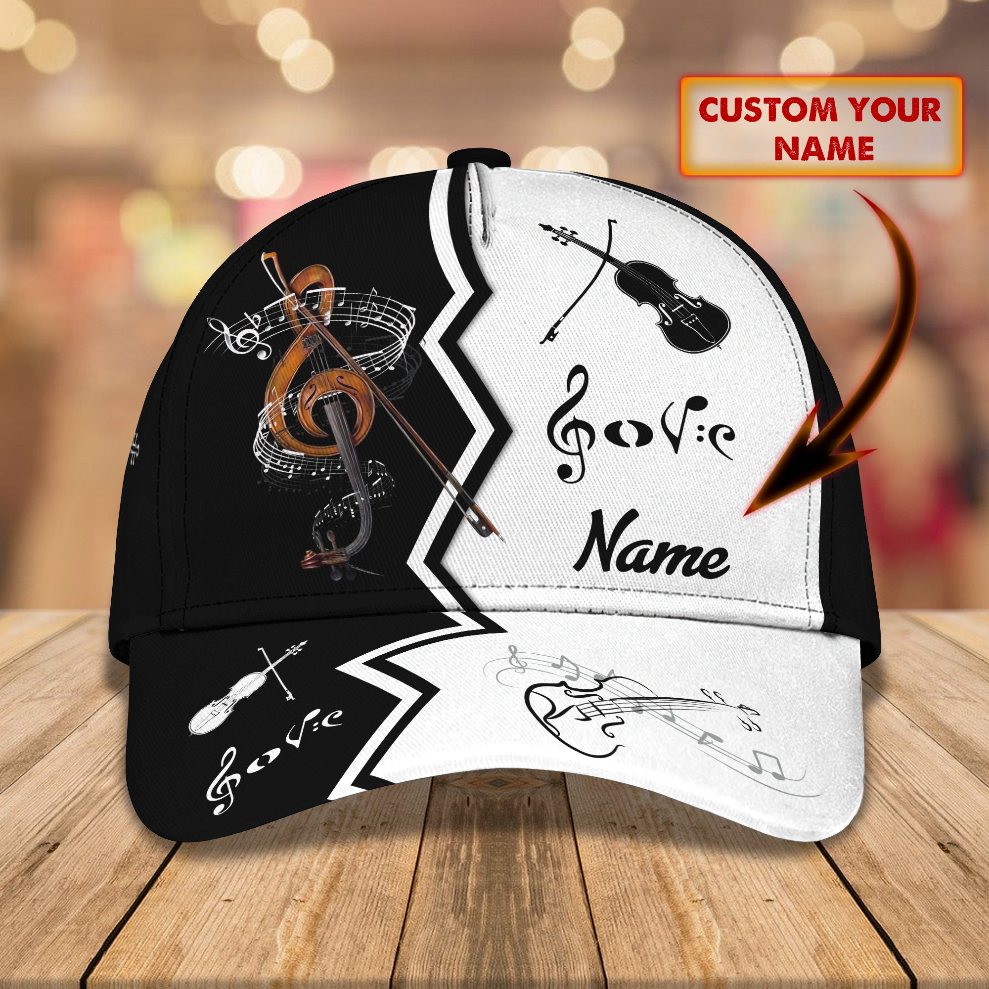 Violin - Personalized Name Cap - Loop - H9h3-408