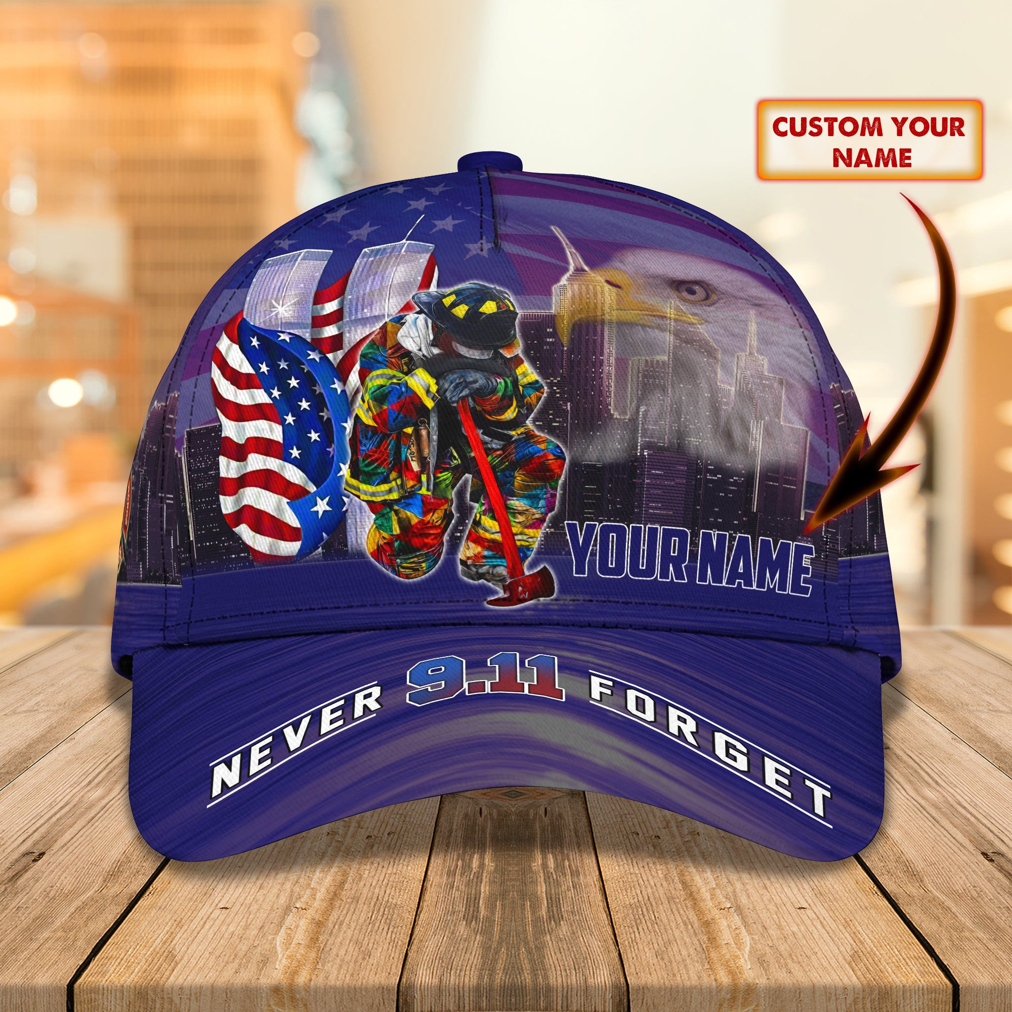 Firefighter - Personalized Name Cap 07 - CV98