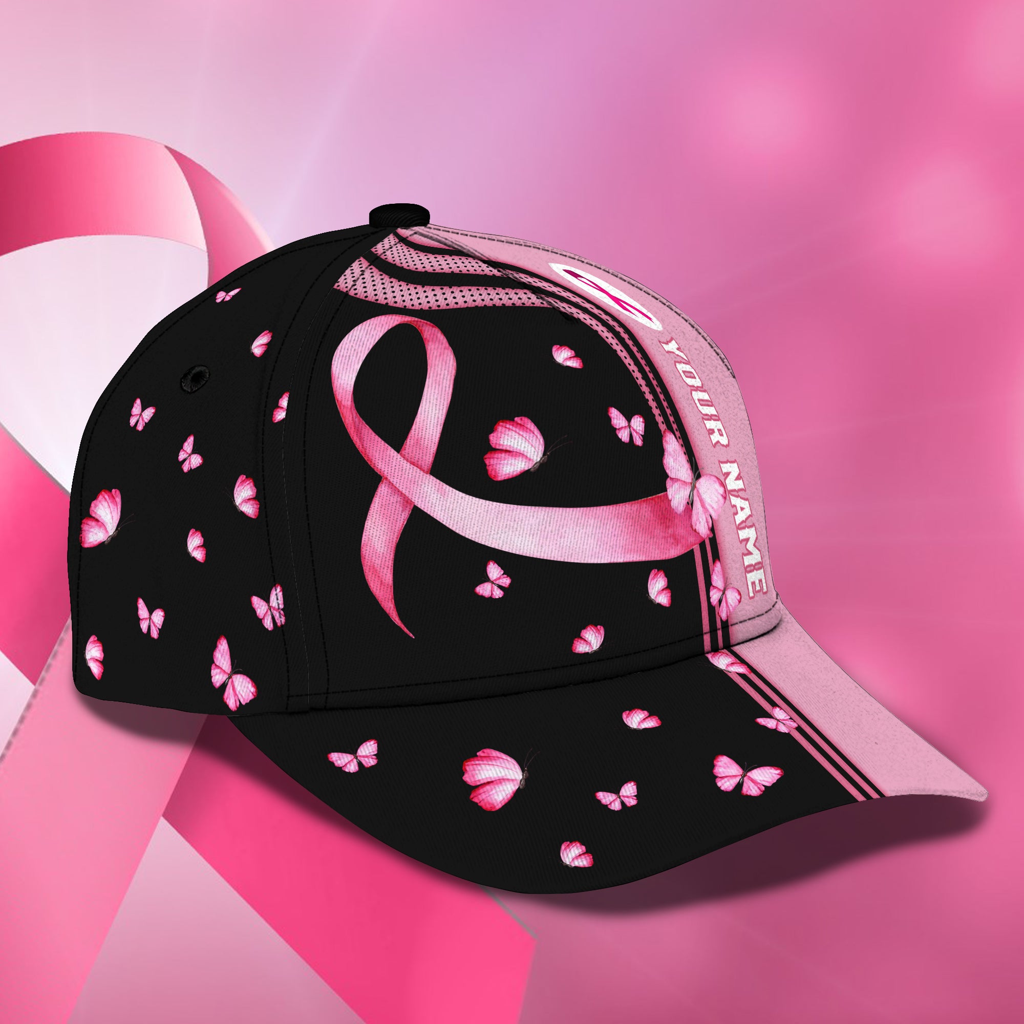 Believe-Breast Cancer Awareness - Personalized Name Cap - Lta98-57
