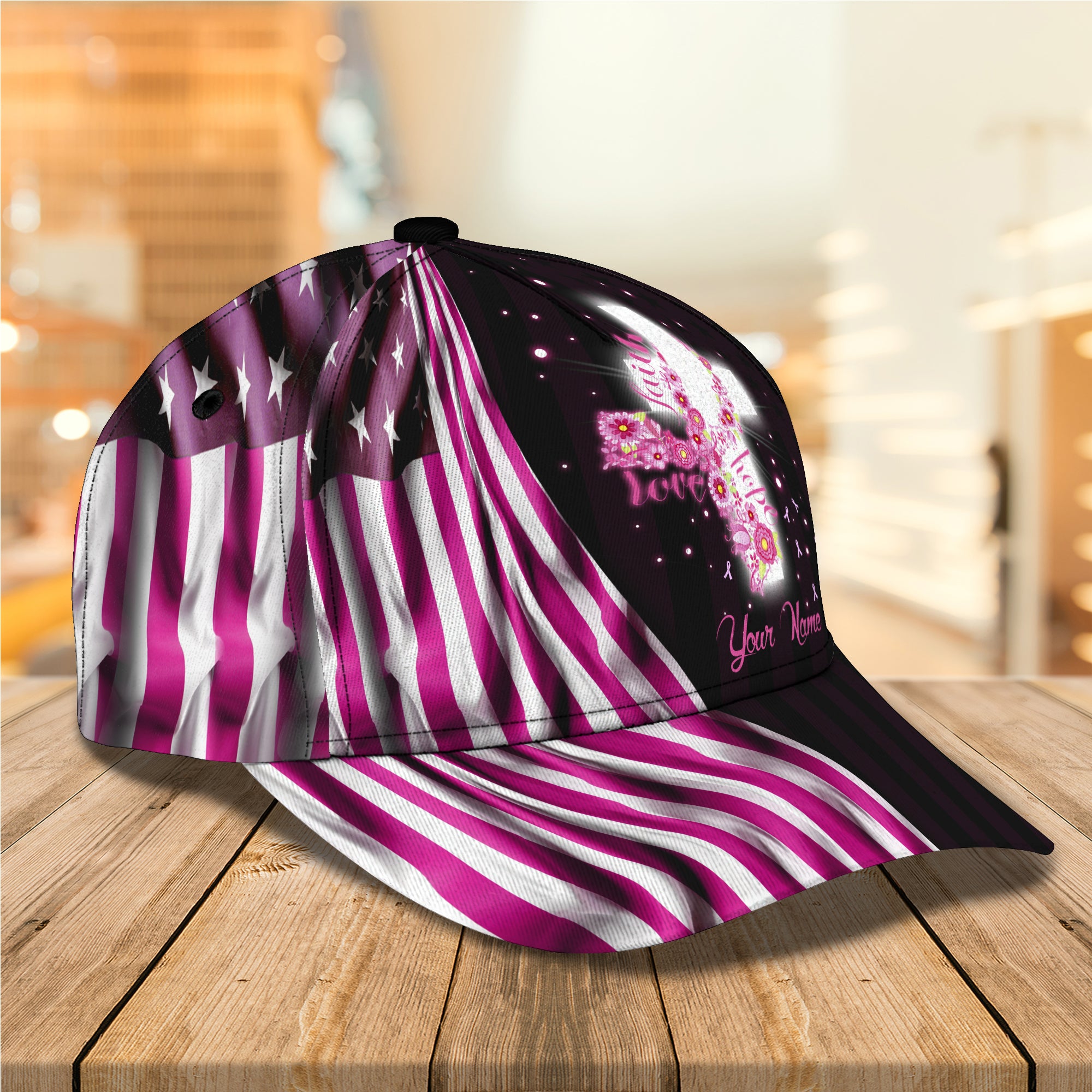 Breast Cancer Awareness - Personalized Name Cap - Nmd 58