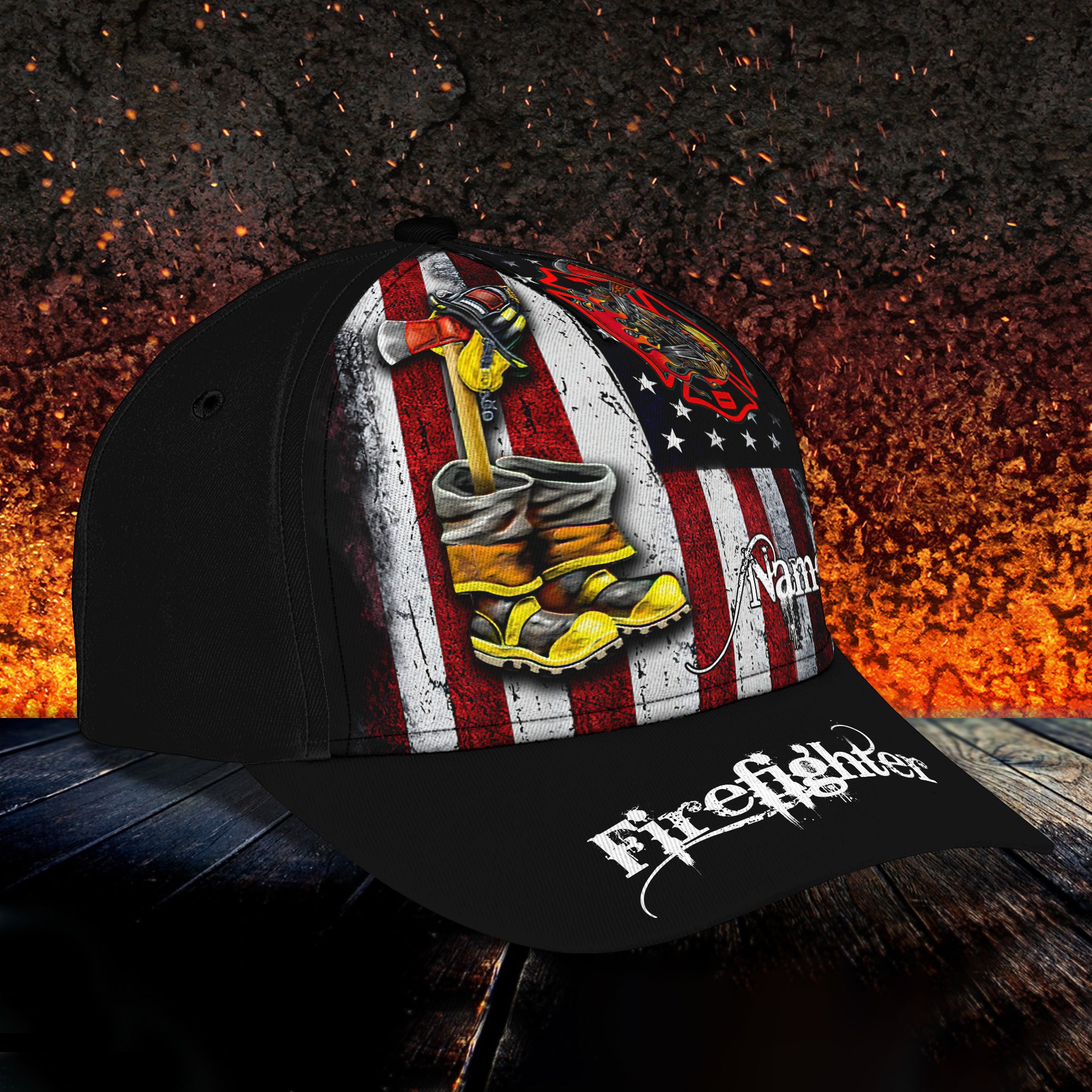Firefighter 18 - Personalized Name Cap - QA99