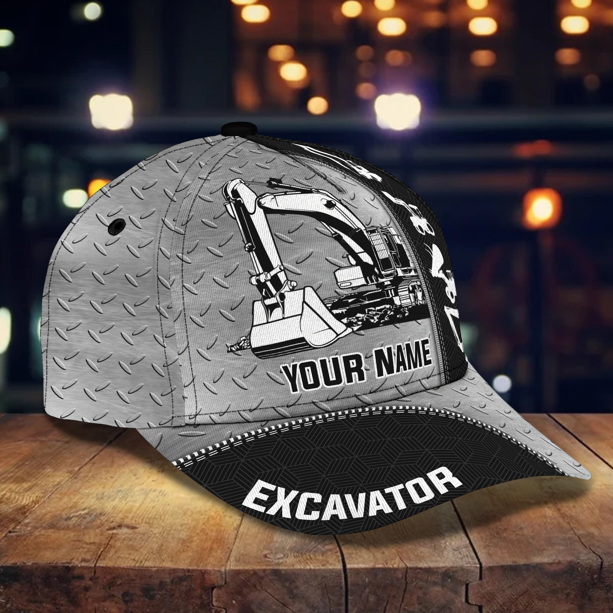 Excavator - Personalized Name Cap - Nia94
