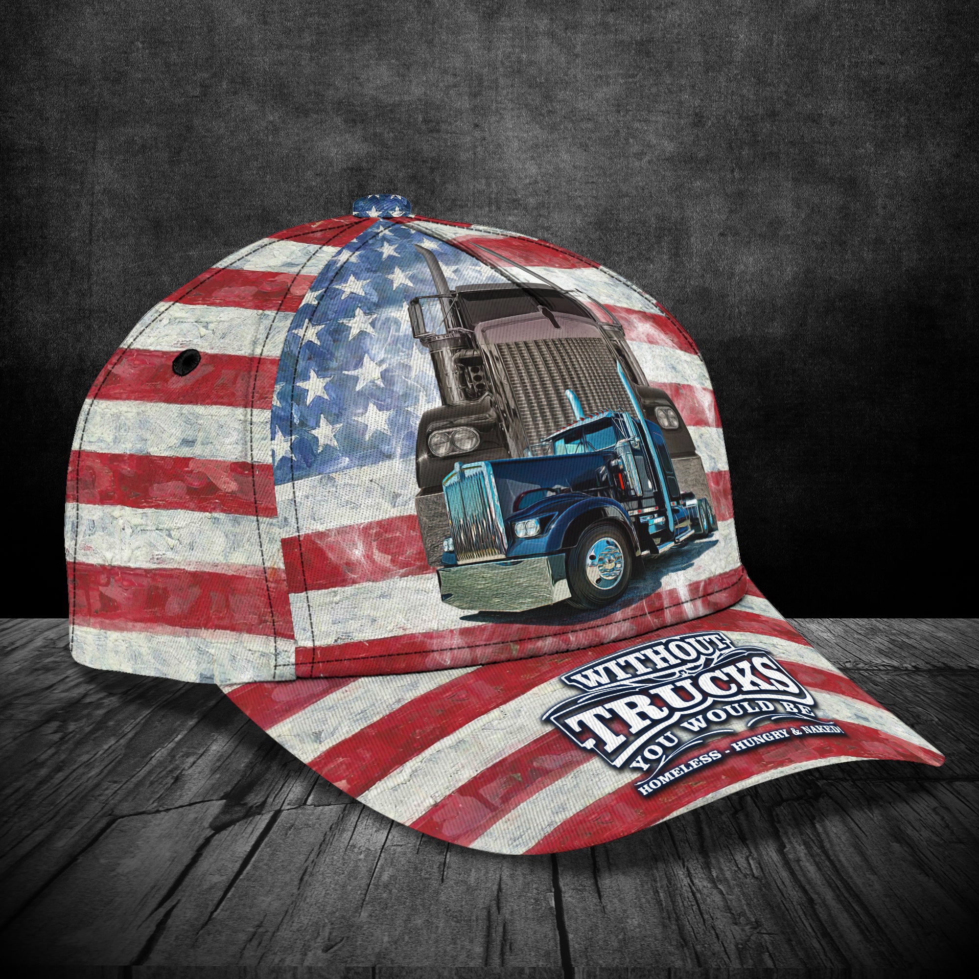 Trucker USA - Personalized Name Cap - Nsd99