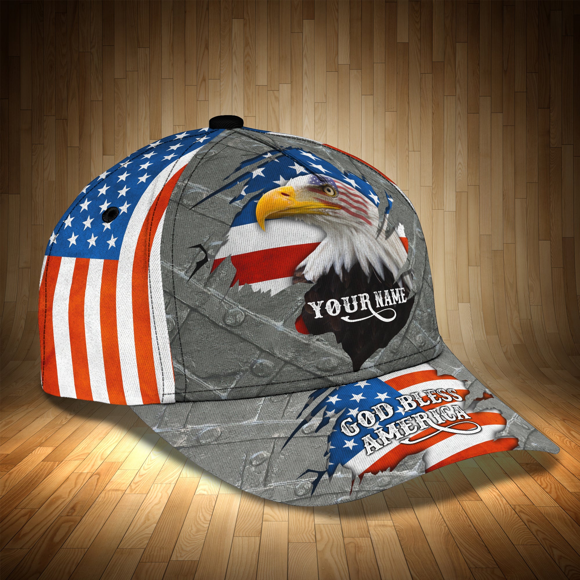 God Bless America - Personalized Name Cap - ATM2K