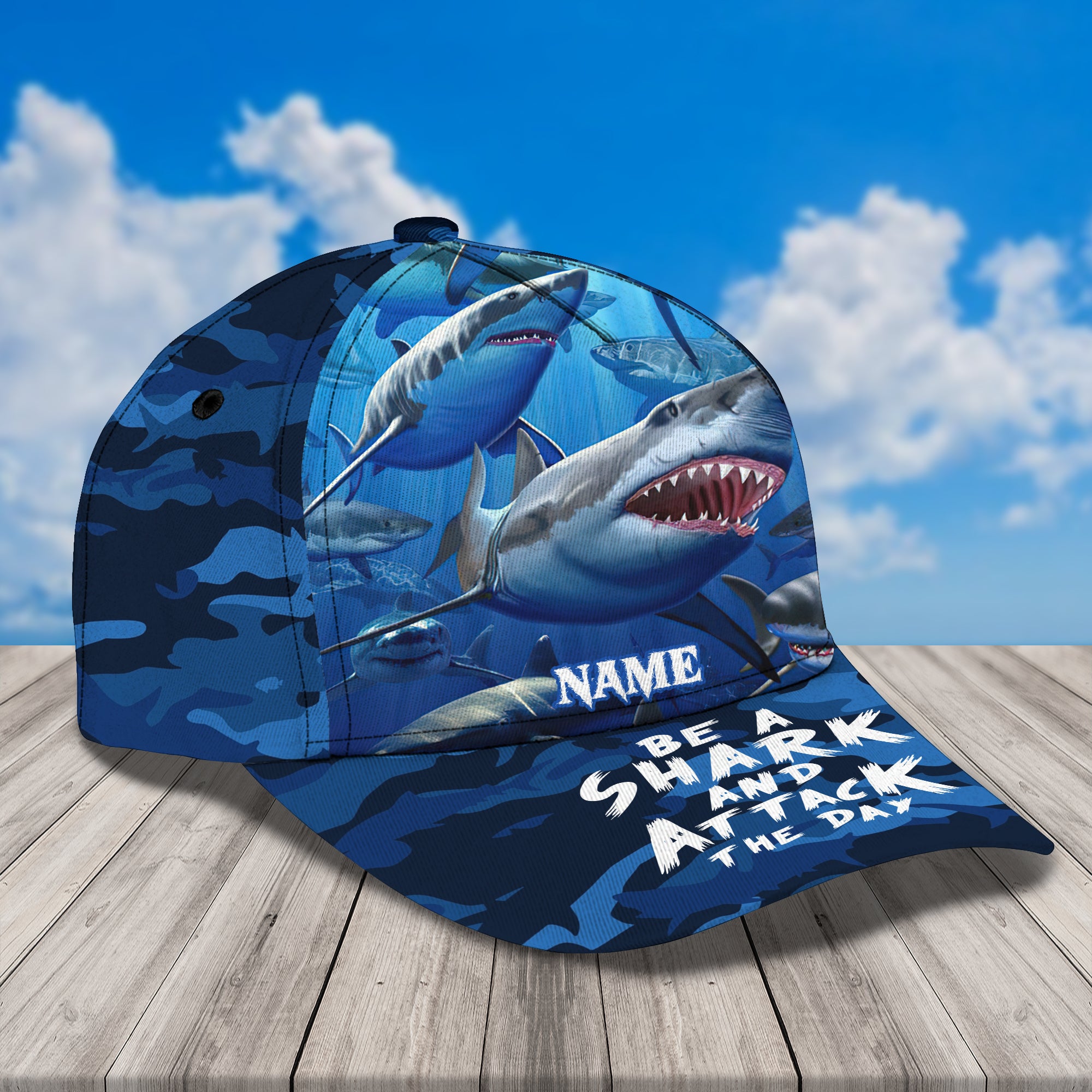 Shark - Personalized Name Cap - Dp98 - Dp347