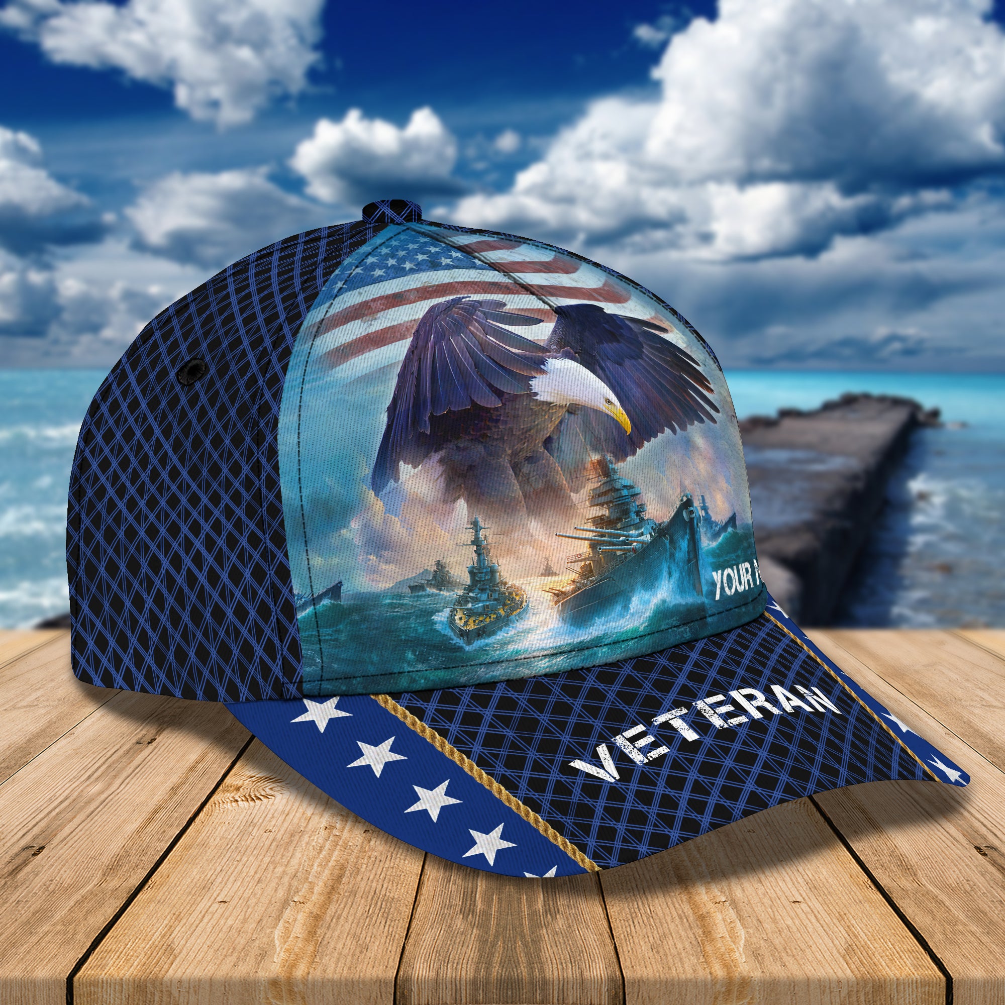 ATM2K - Personalized Name Cap01 - VETERAN Navy