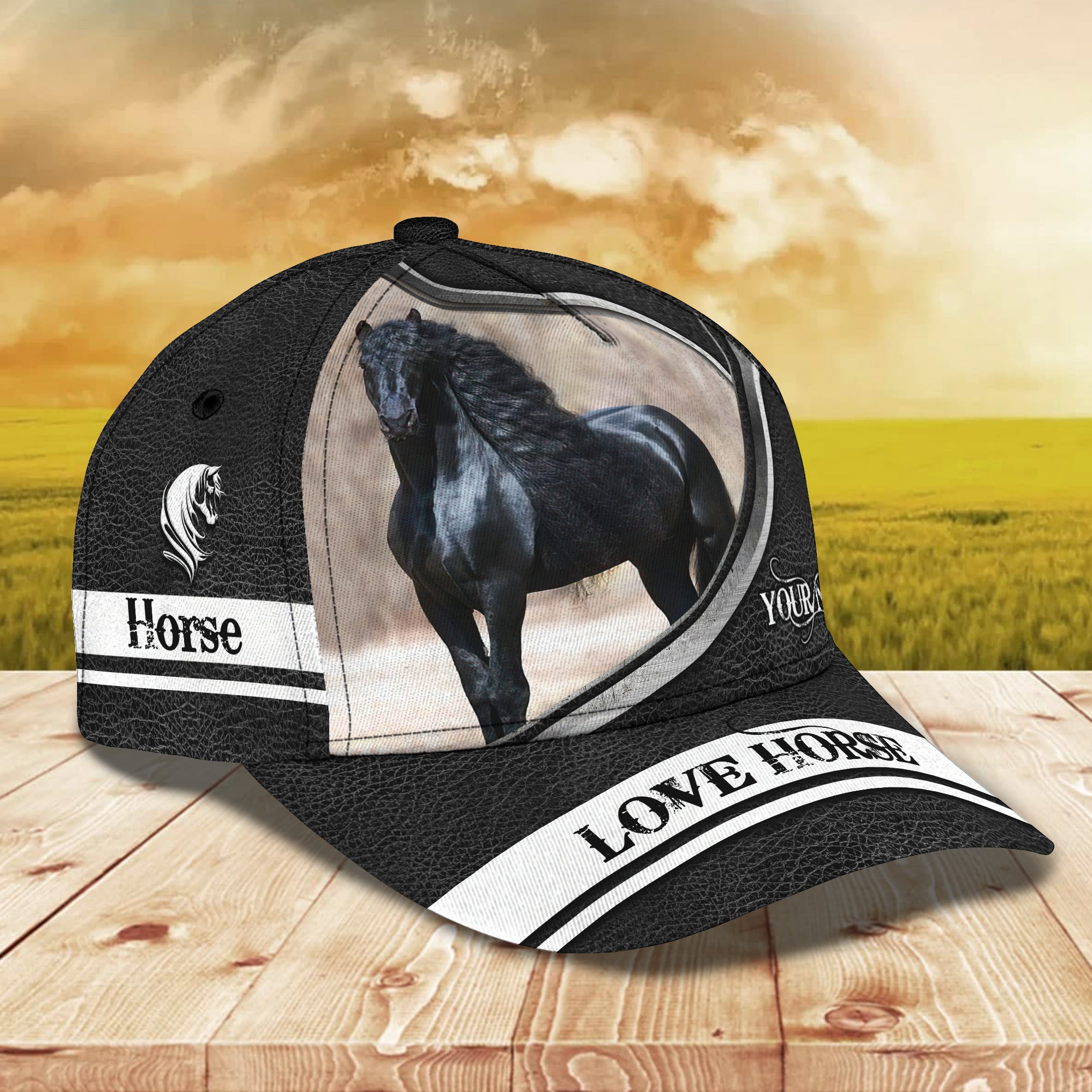 Black Horse - Personalized Name Cap 41 - Tad