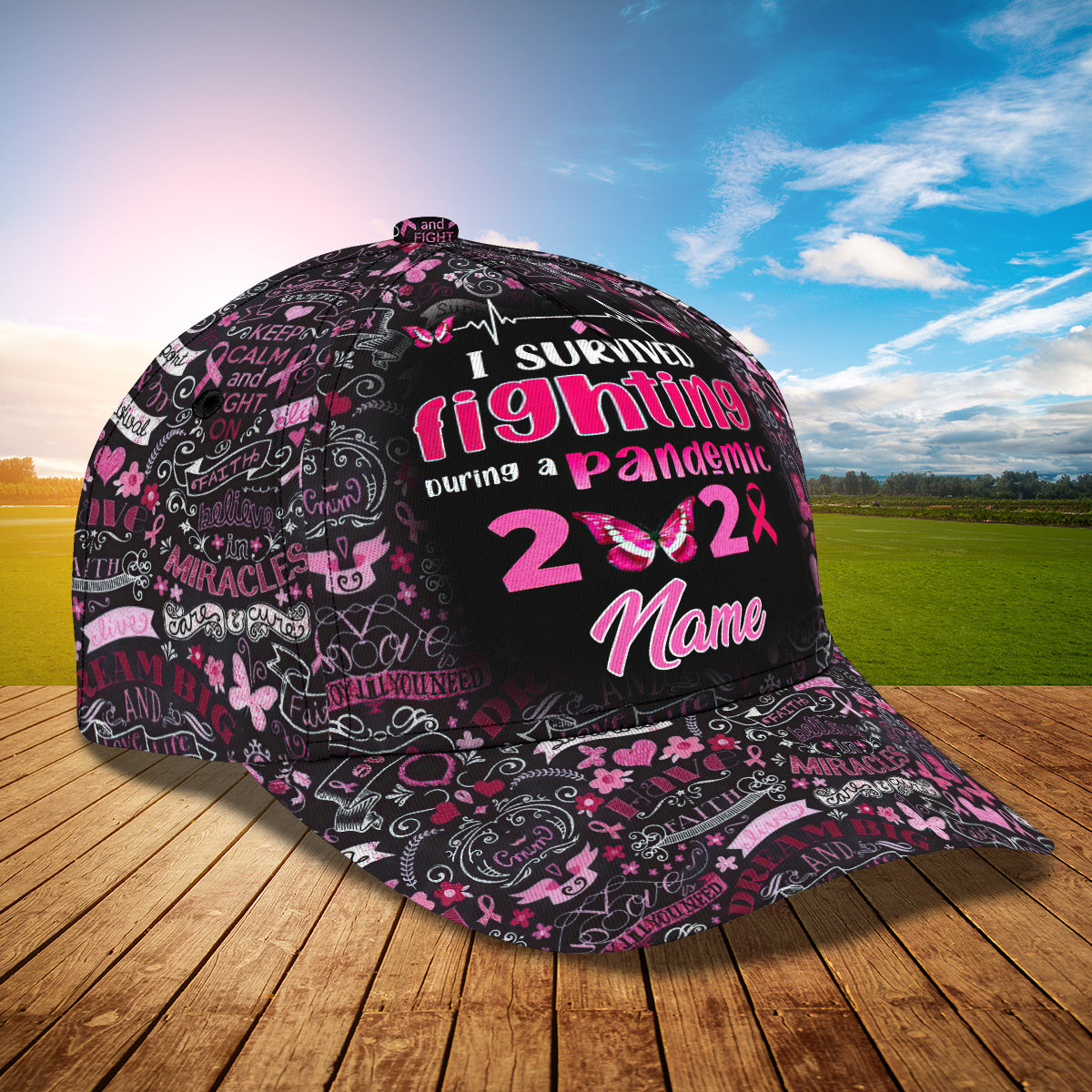 BC Awareness  - Personalized Name Cap - Loop - Vhv-cap-091