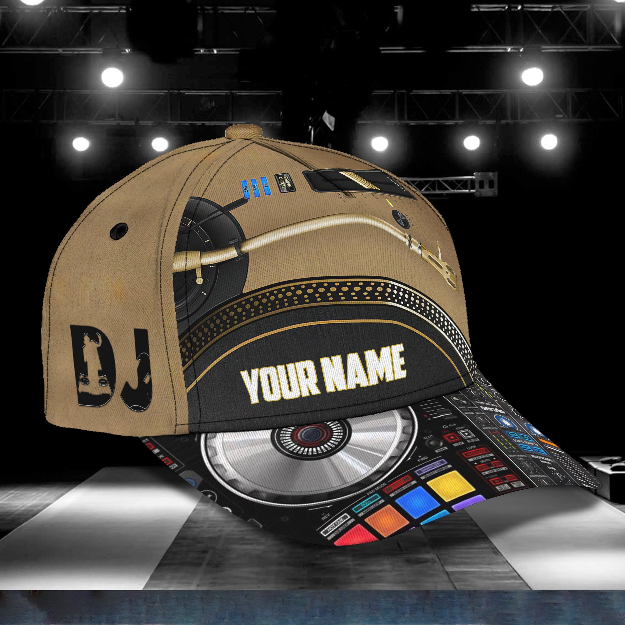 Disc Jockey 01 - Personalized Name Cap