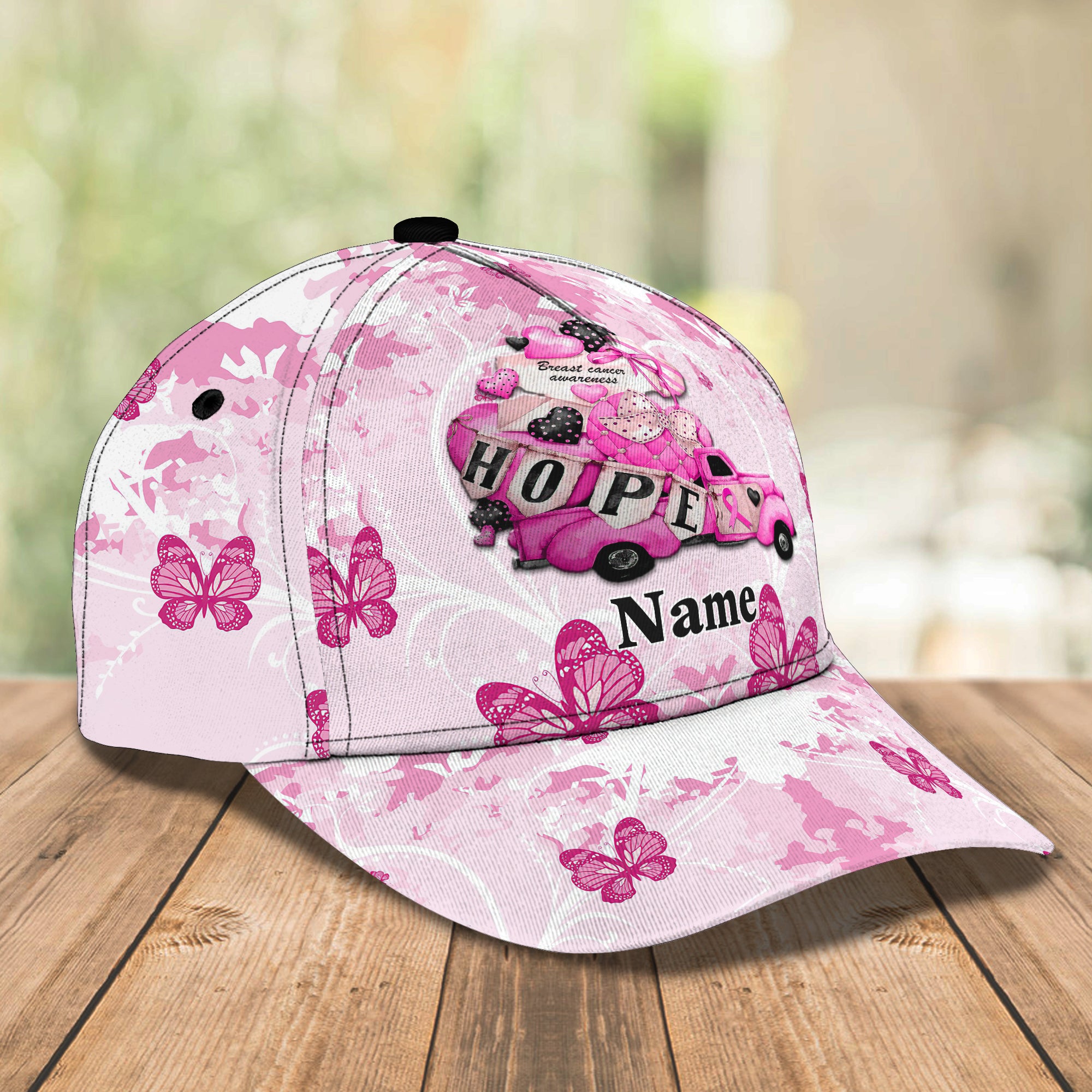 Breast Cancer Awareness - Personalized Name Cap - Loop- H9h3 - 354