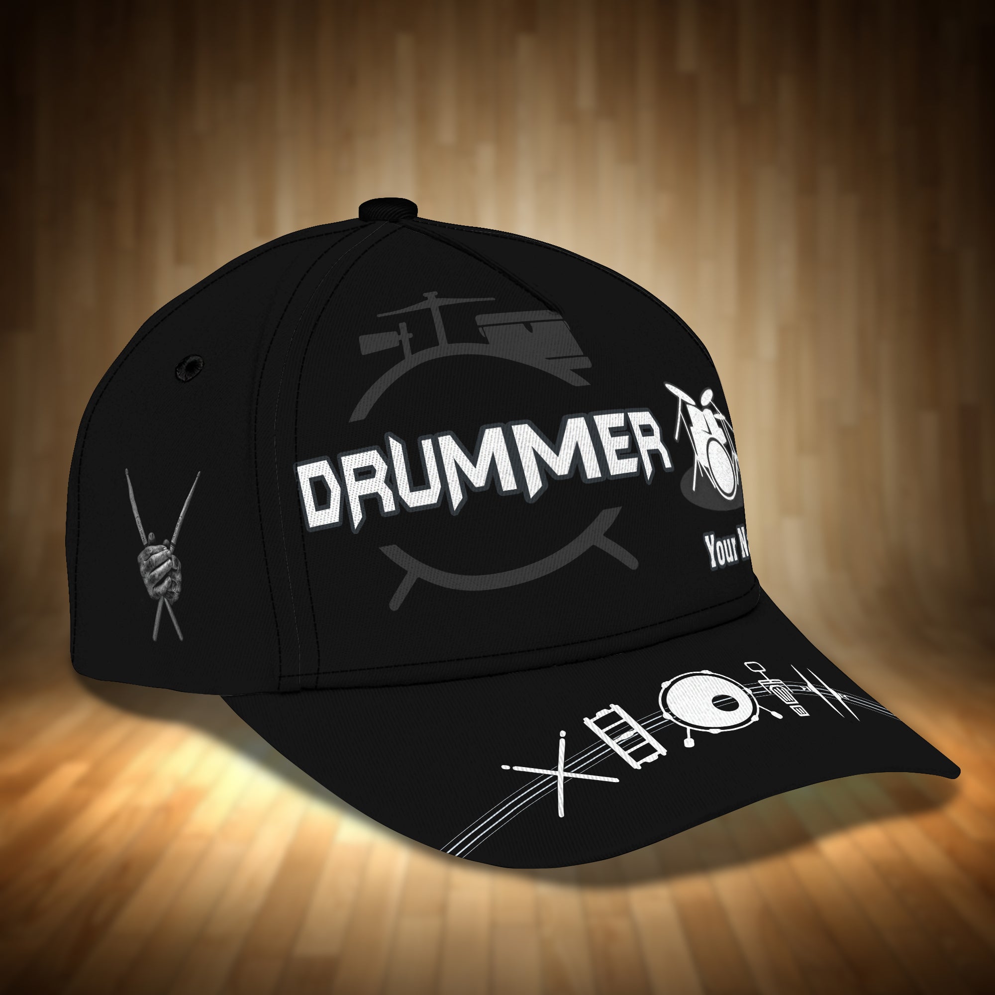 Drummer Personalized Name Cap 15 RinC