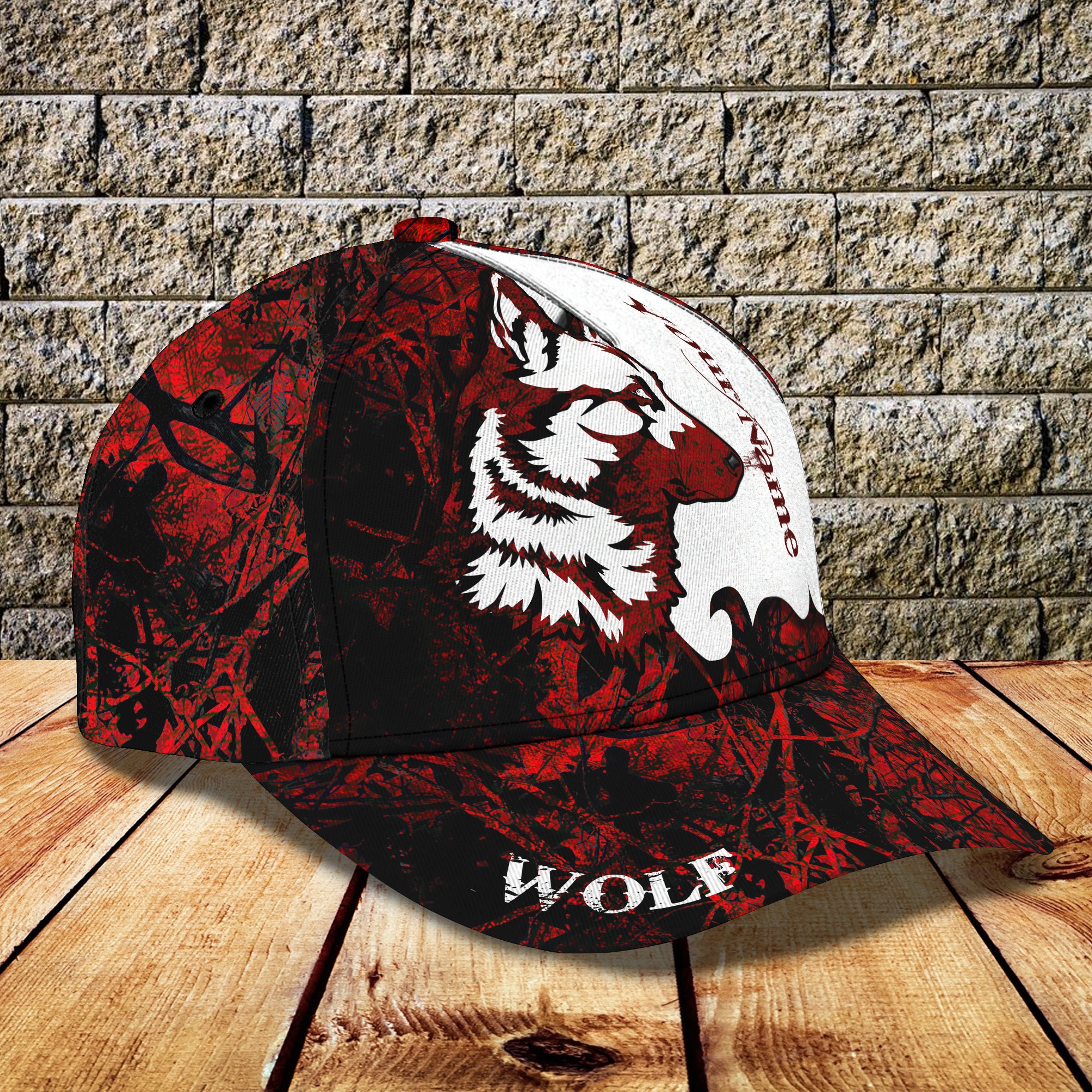 Red Wolf - Personalized Name Cap - QA99 60