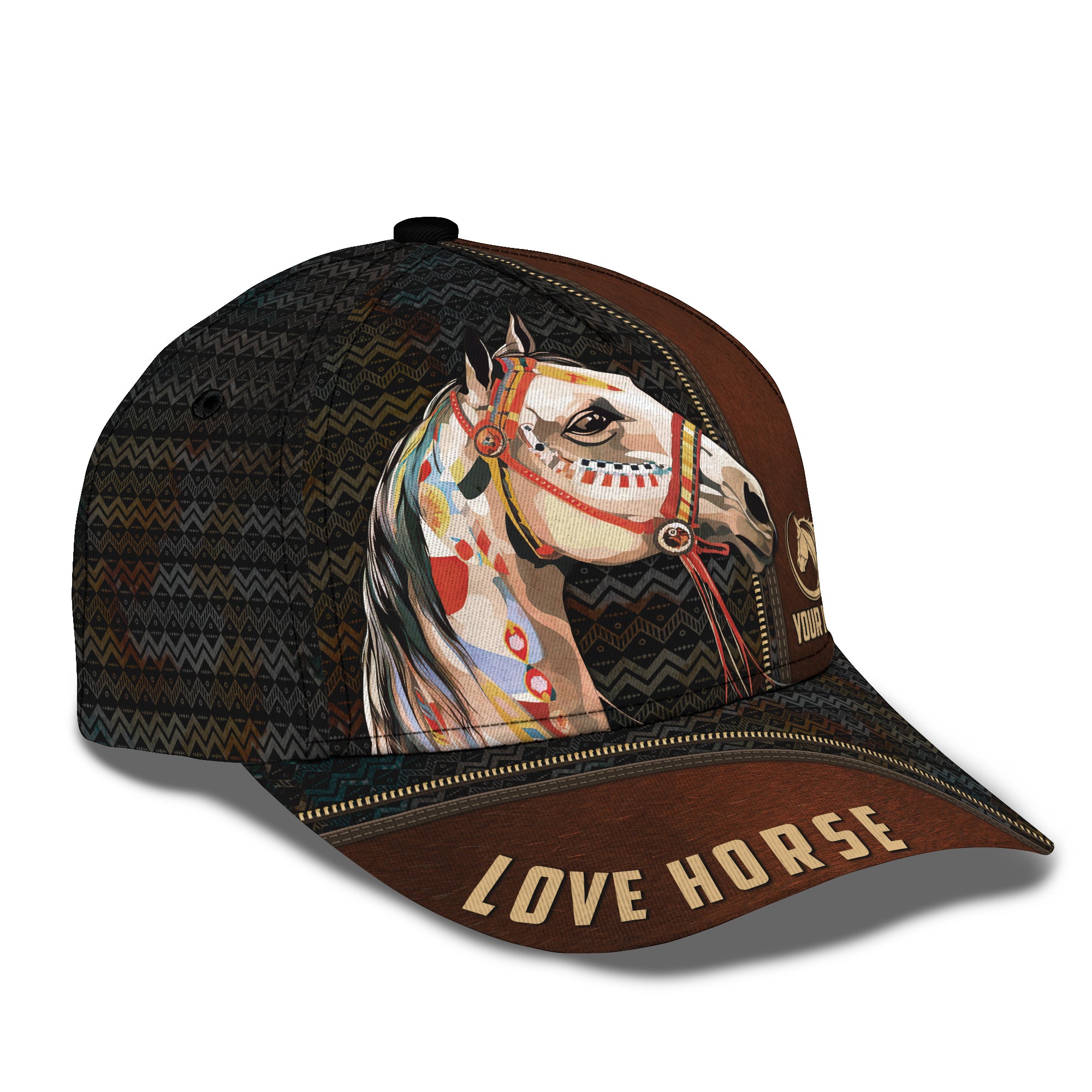 Personalized Cap Native American Horse Cap