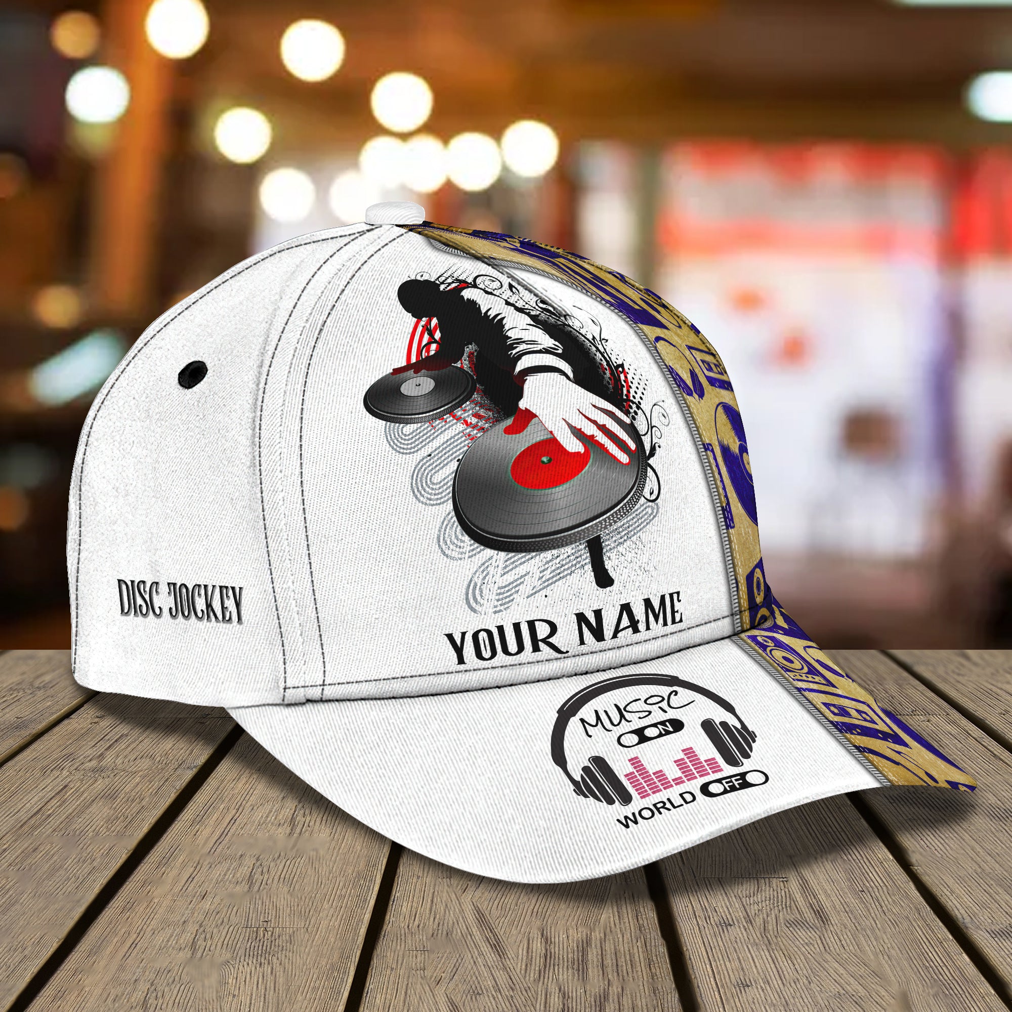 Disc Jockey - Personalized Name Cap