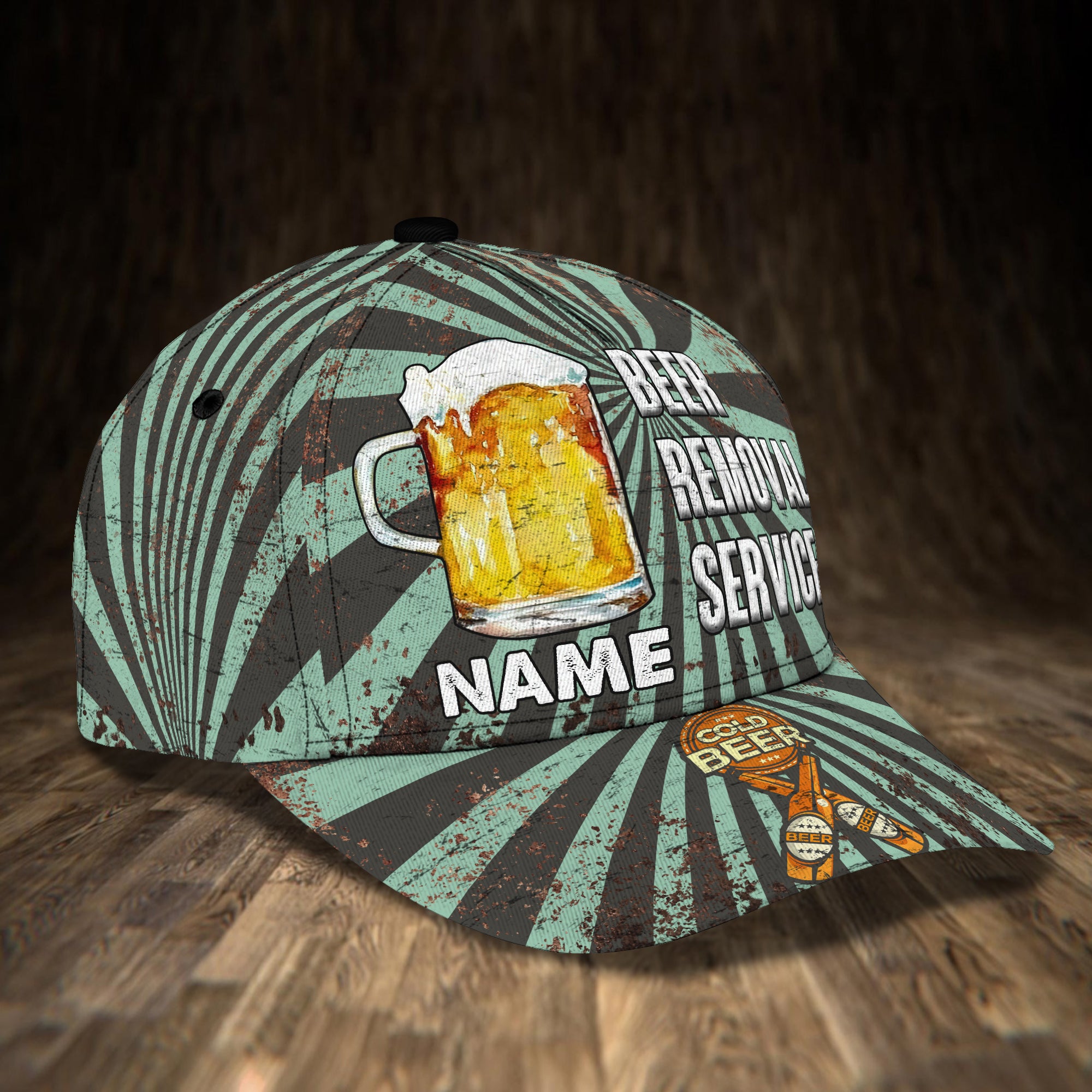 Beer Removal Service- Personalized Name Cap - Loop- T2k-266
