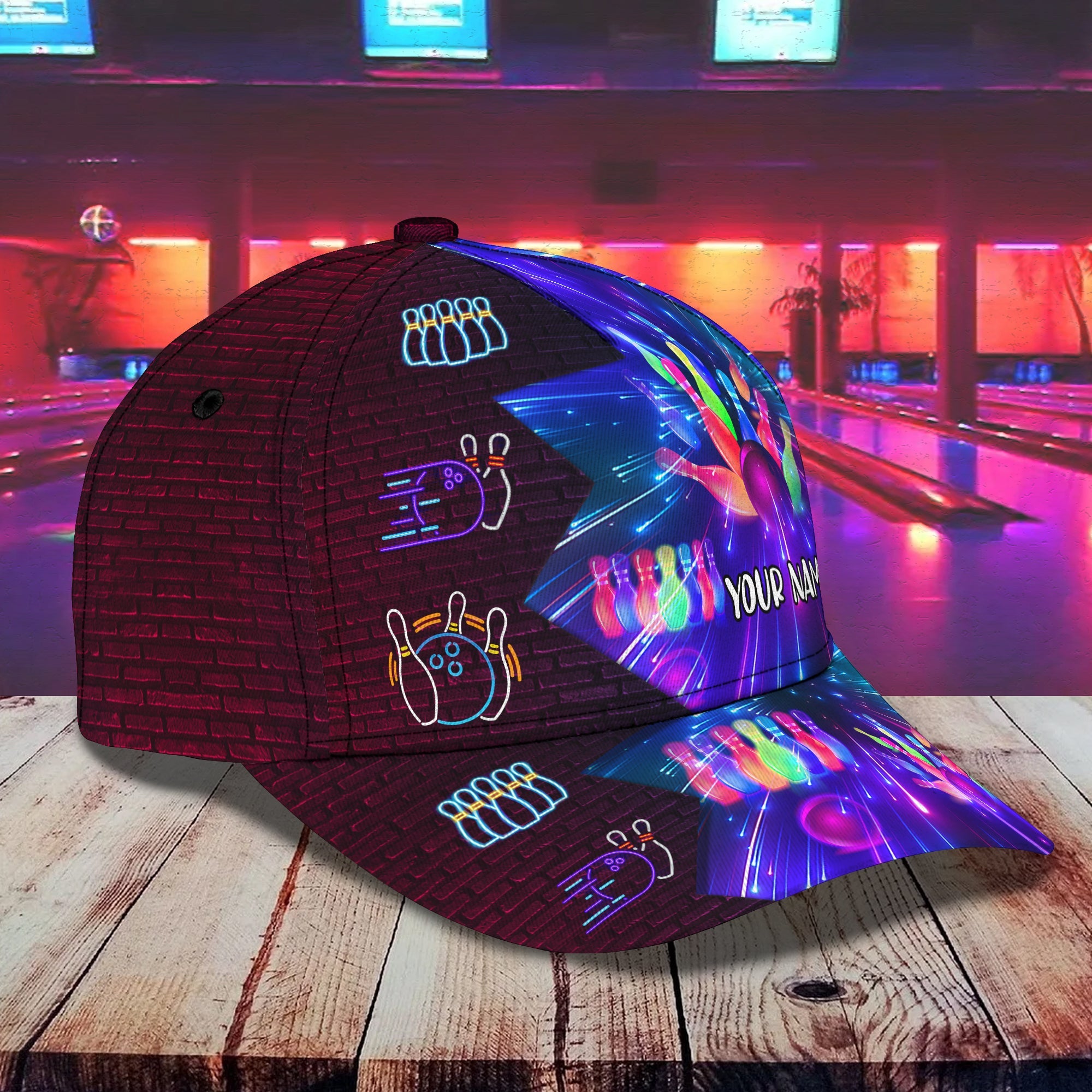 Bowling - Personalized Name Cap - TD96