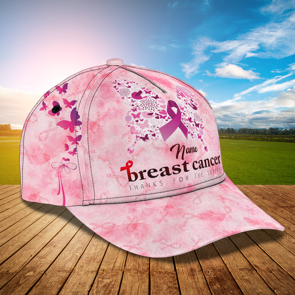 Breast Cancer - Personalized Name Cap - Dp98 - Dp324