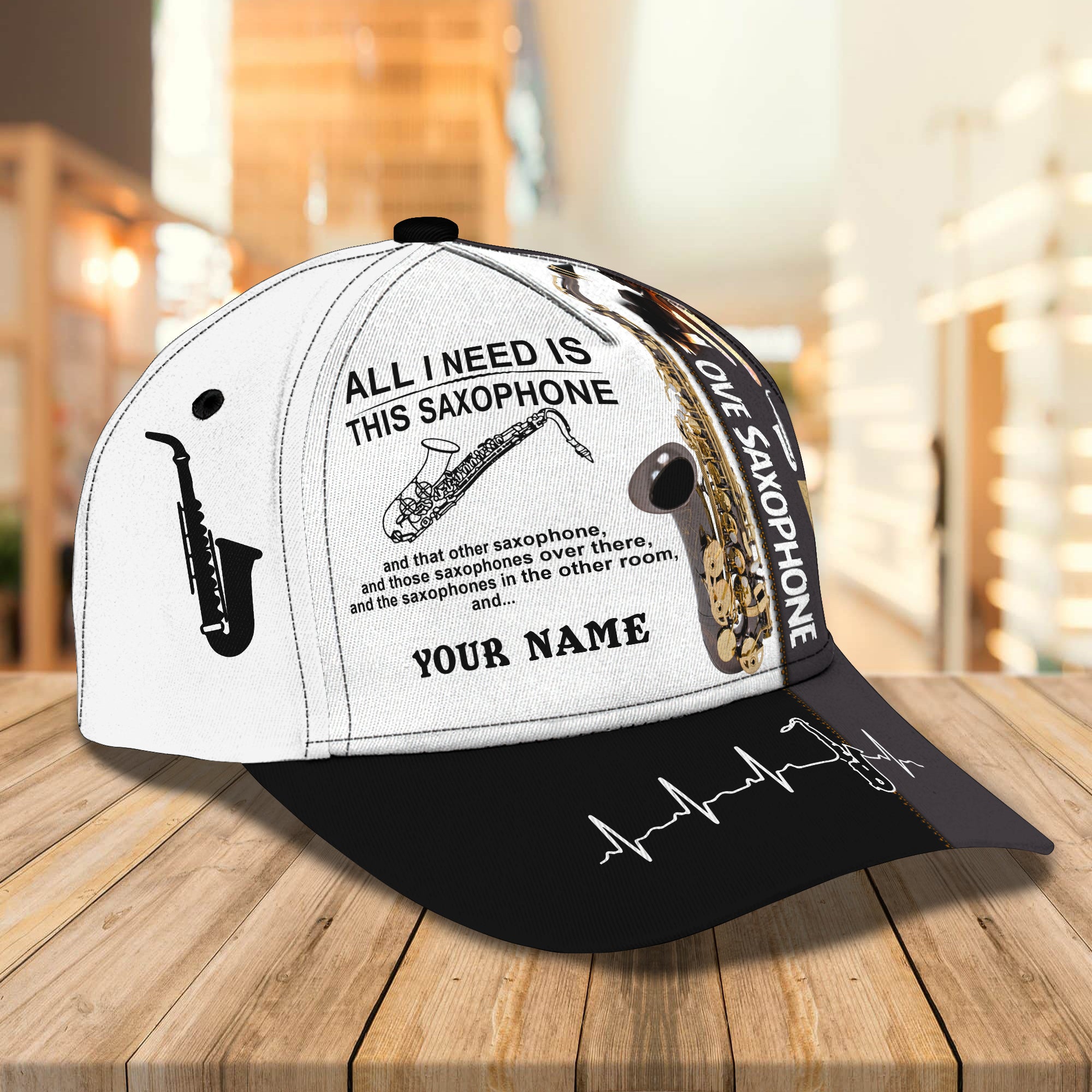 Saxophone 2 - Personalized Name Cap - 64