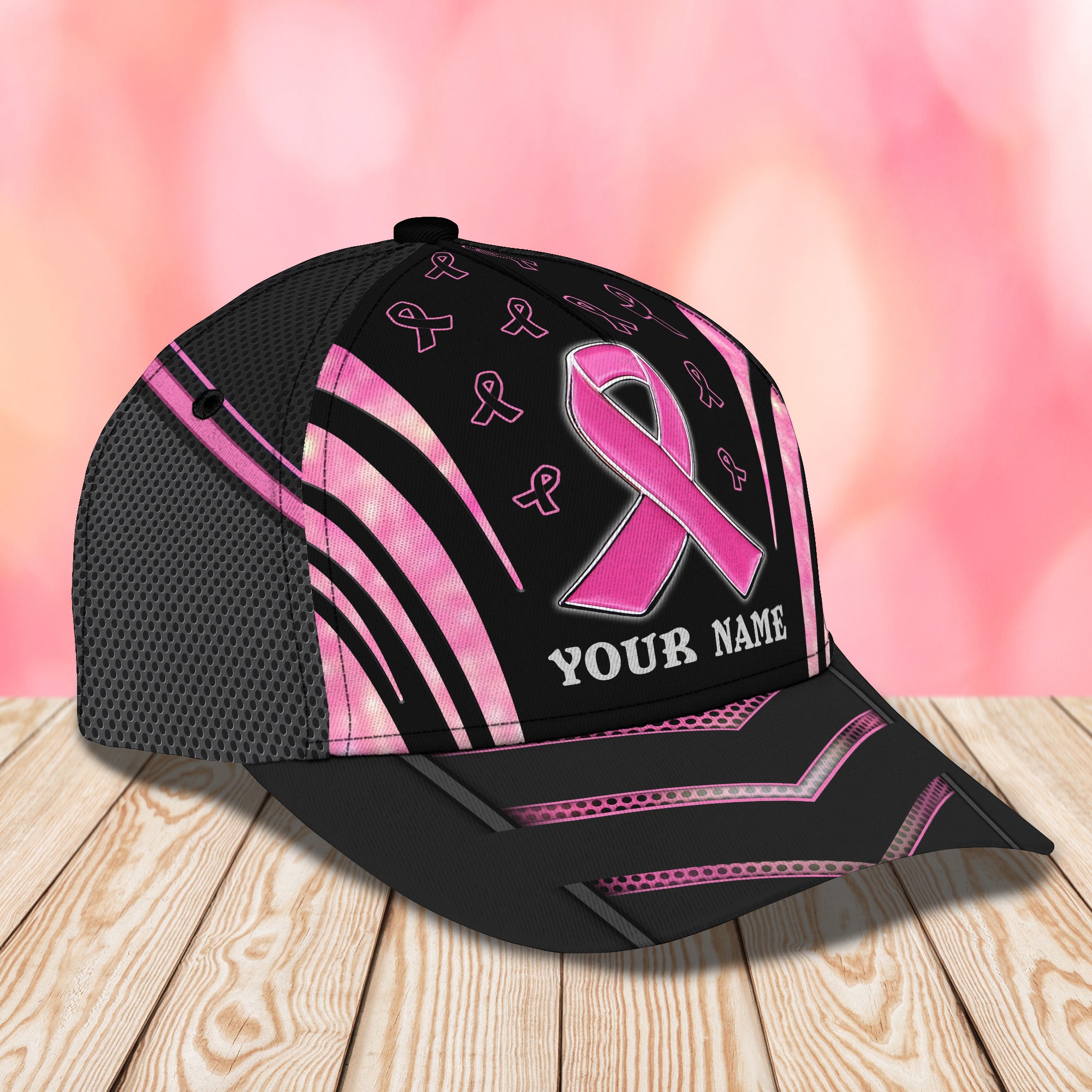 Breast Cancer Awareness 01- Personalized Name Cap - Ntp-351