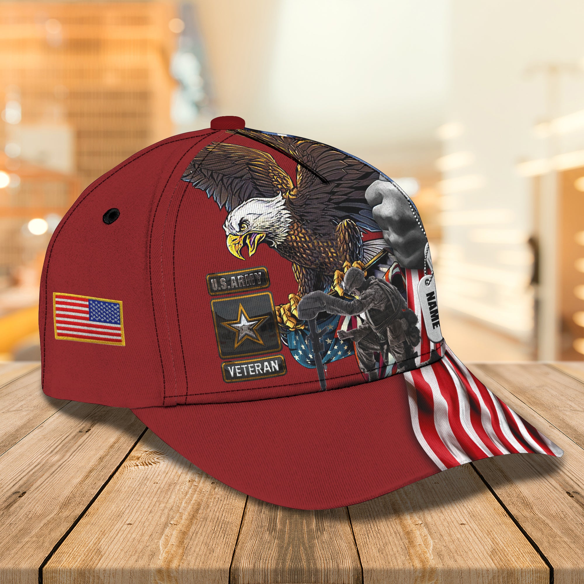 Veteran - Personalized Name Cap 90 - Bhn97