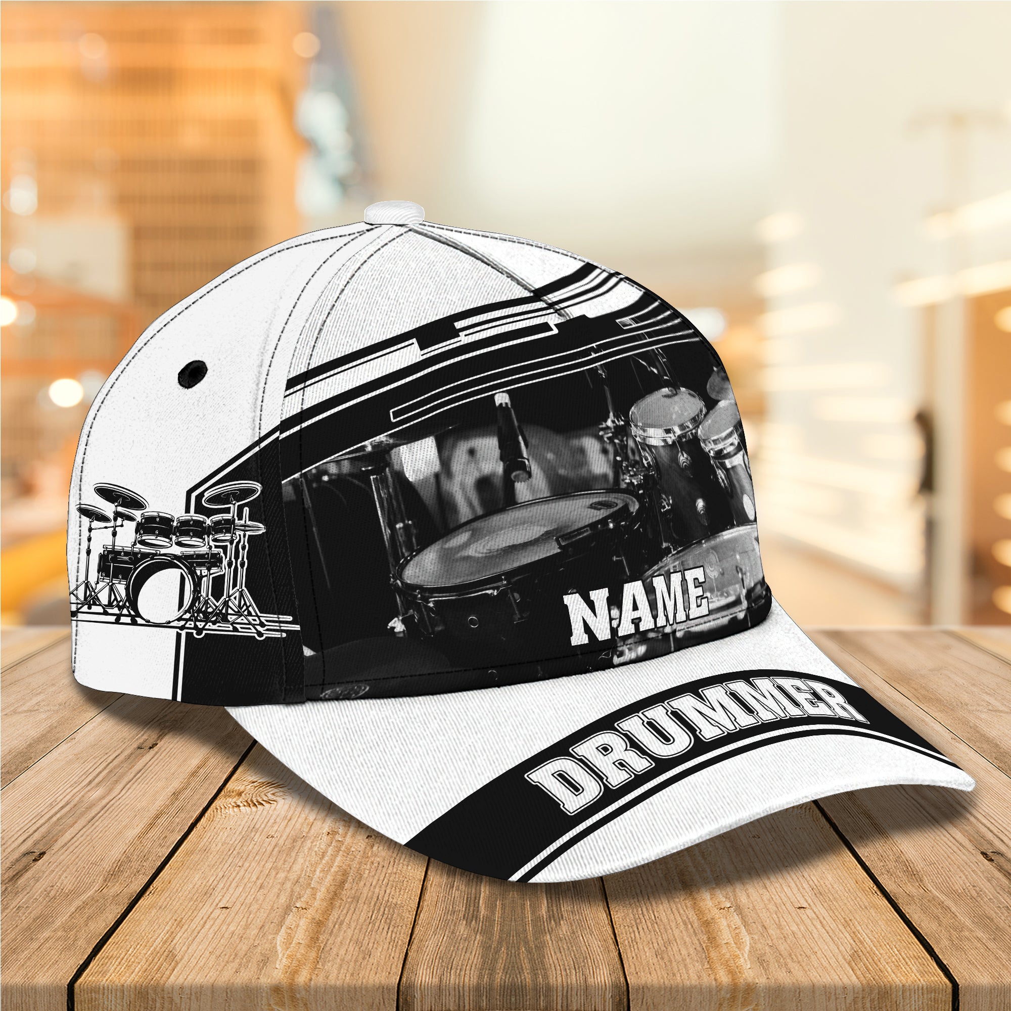 Drum Lovers 030 - Personalized Name Cap