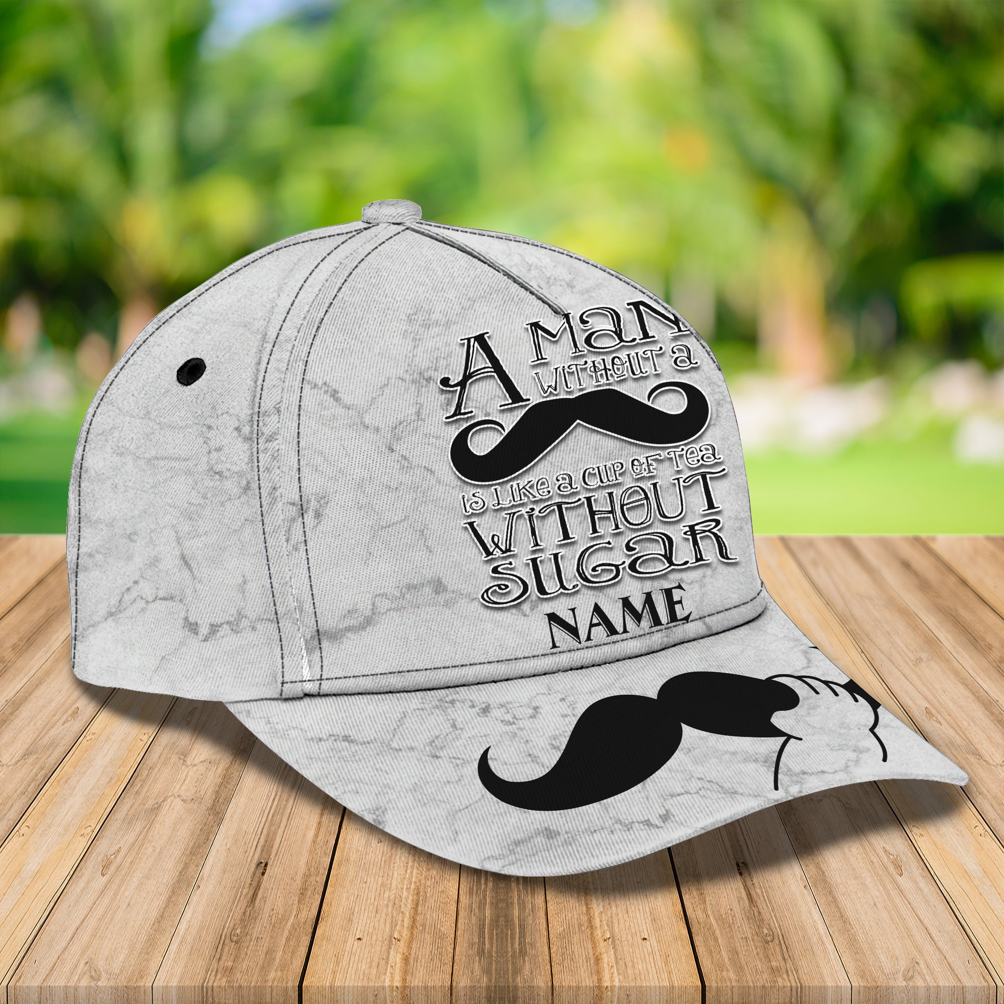 Mustache - Personalized Name Cap - Loop - Vhv-cap-068