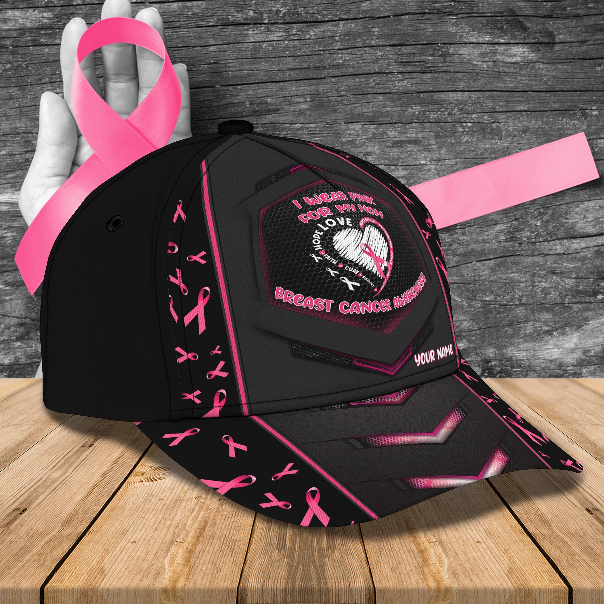 Breast Cancer - Personalized Name Cap - Ct-Ha97-30