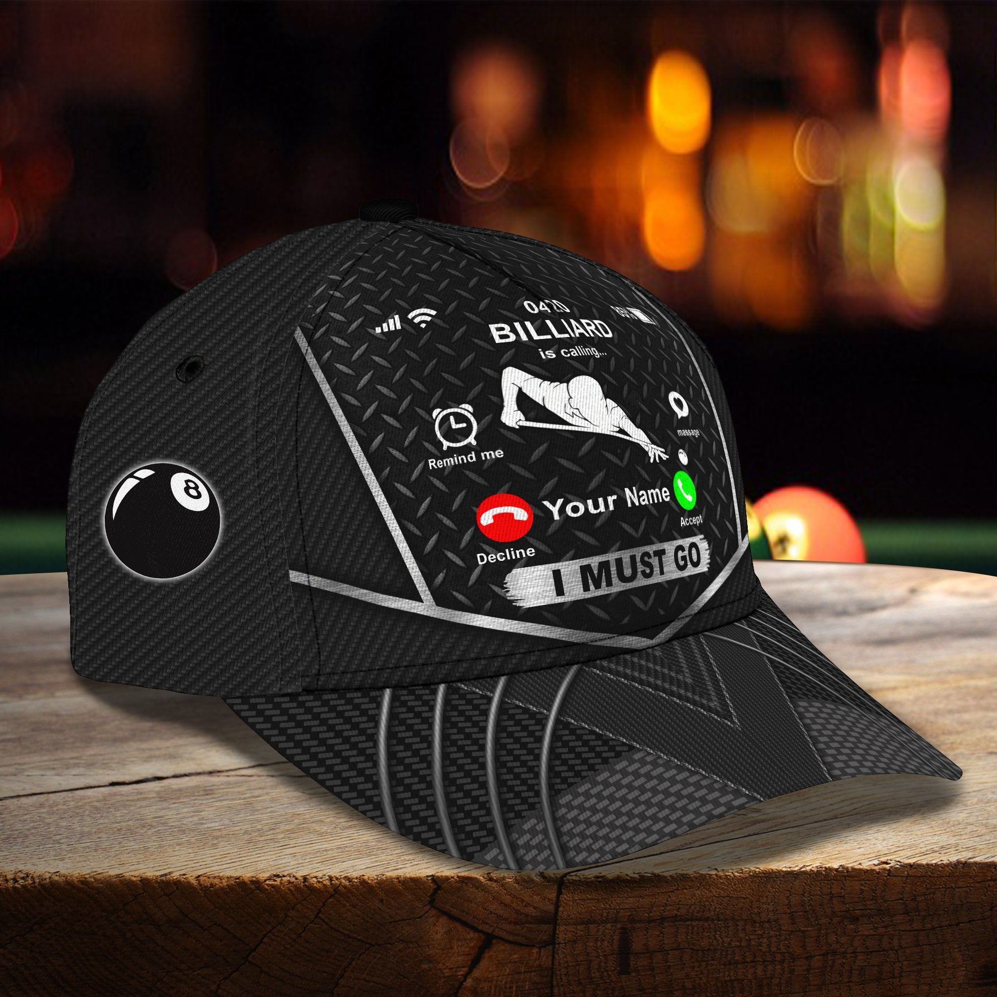 Billiard Is Calling . . .- Personalized Name Cap - QB95 174