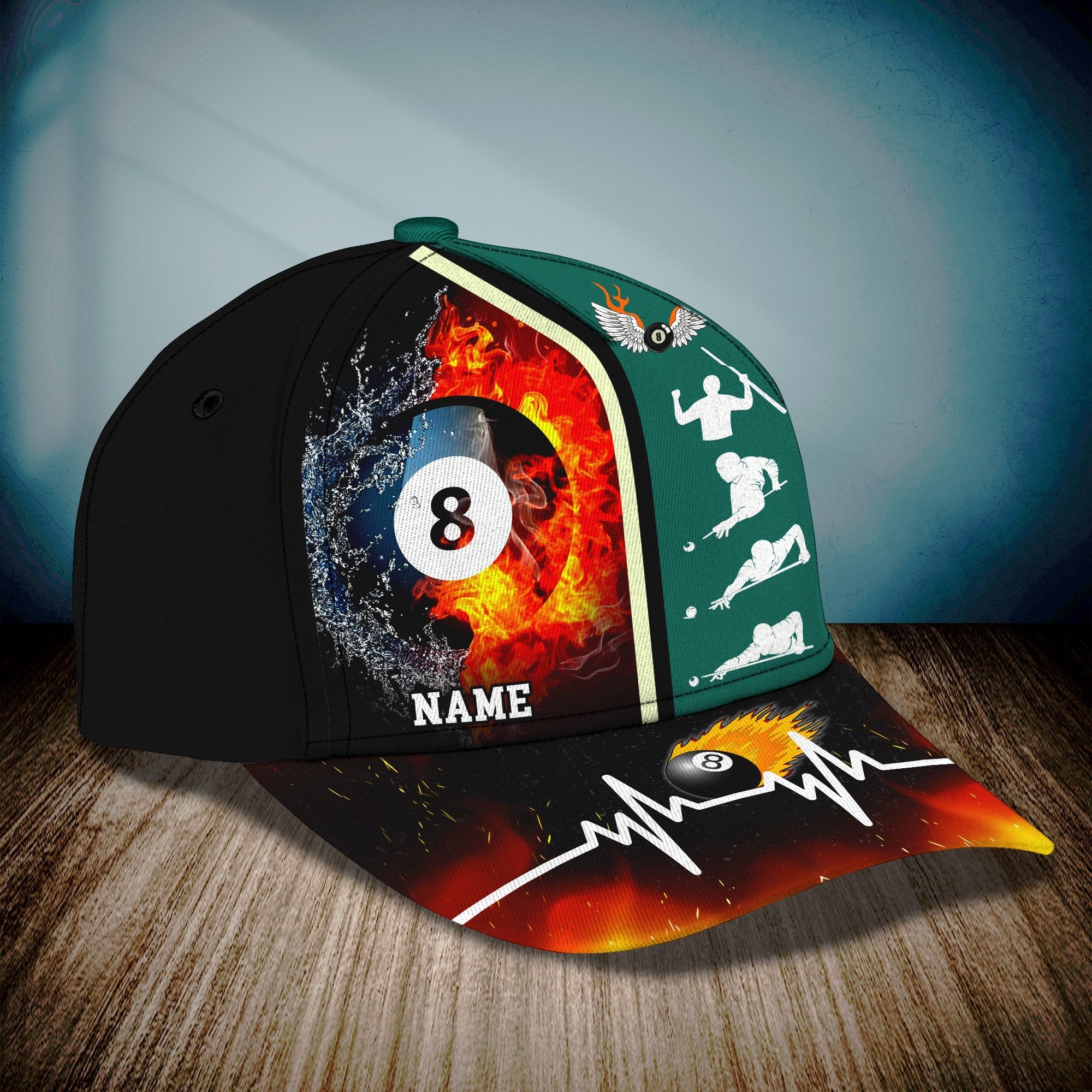 Billiard 8 Ball - Personalized Name Cap - QB95