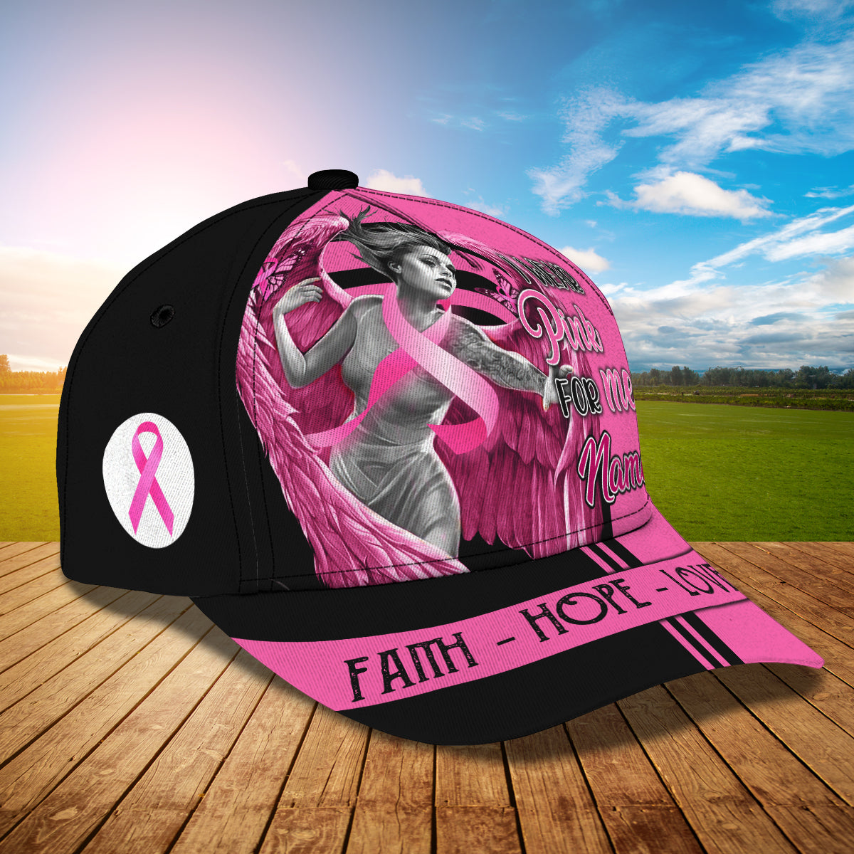 I Wear Pink For Me- Personalized Name Cap - Loop- T2k-267