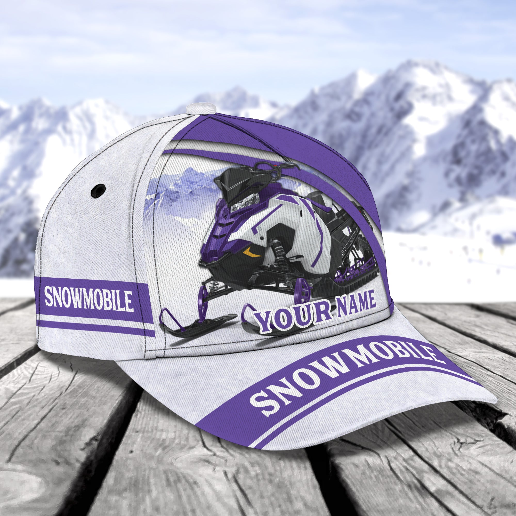 Switchback Snowmobile 144 - Personalized Name Cap 11  - CV98