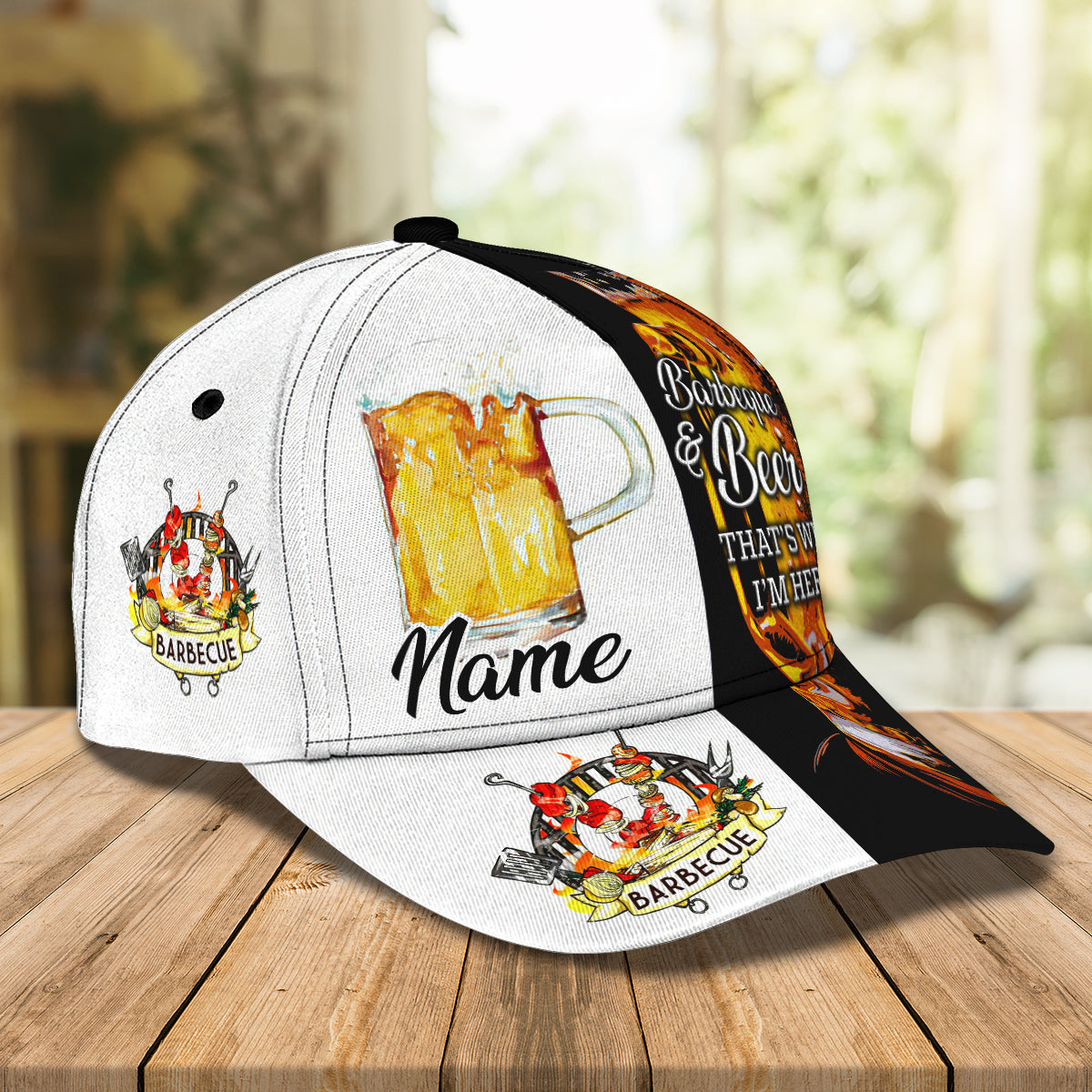 Babecue And Beer- Personalized Name Cap - Loop- T2k-264