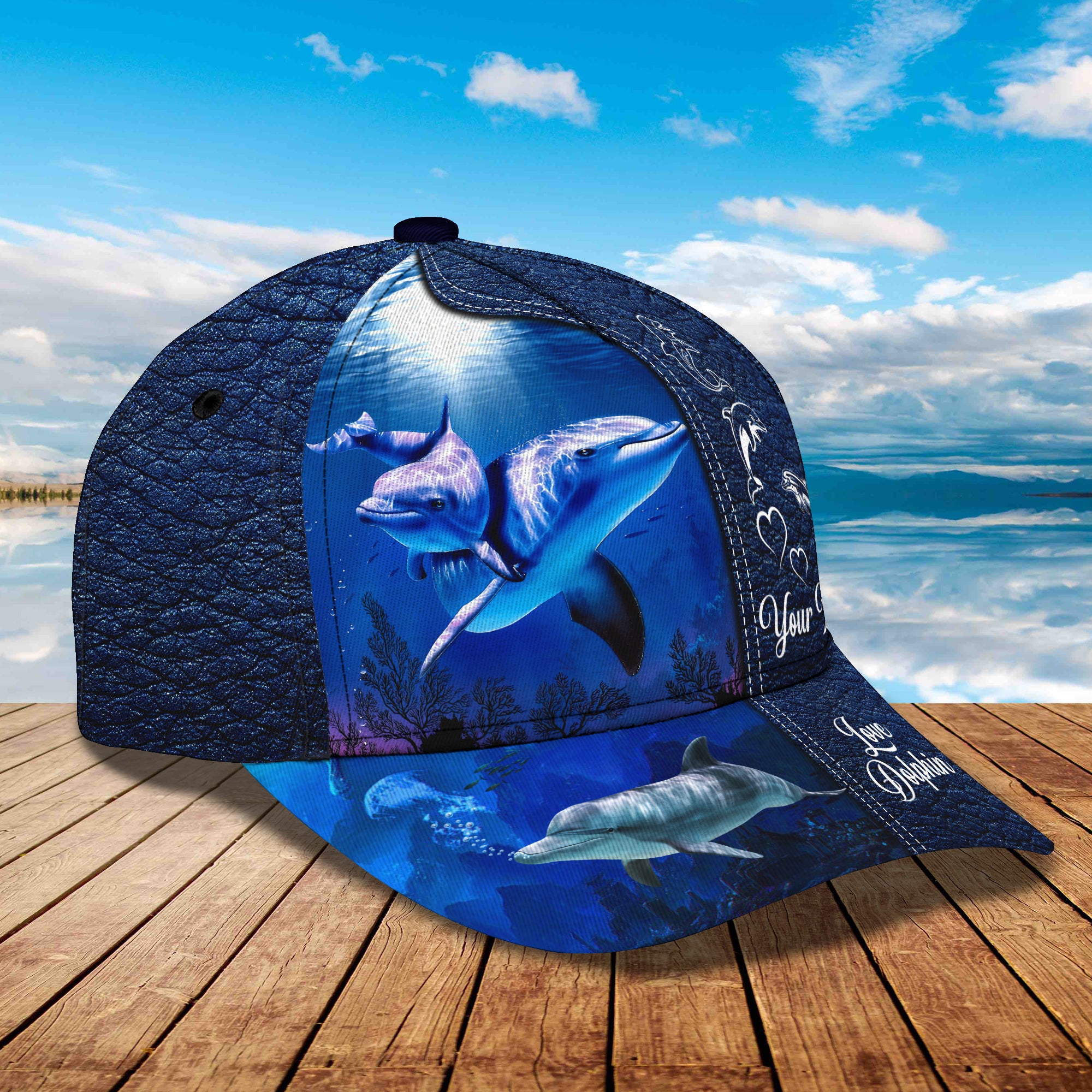 Love Dolphin - Personalize Name Cap - TD97-01