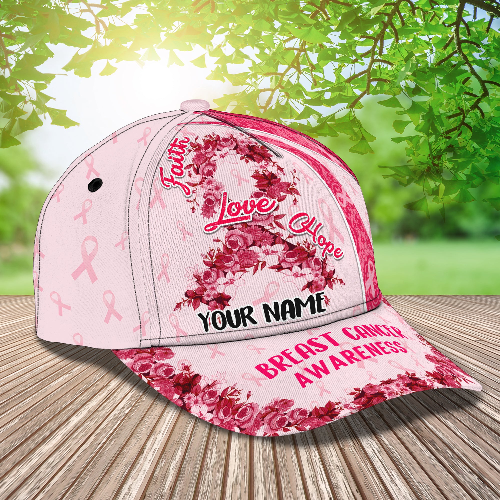 Breast Cancer Awareness - Personalized Name Cap - Ntp-279