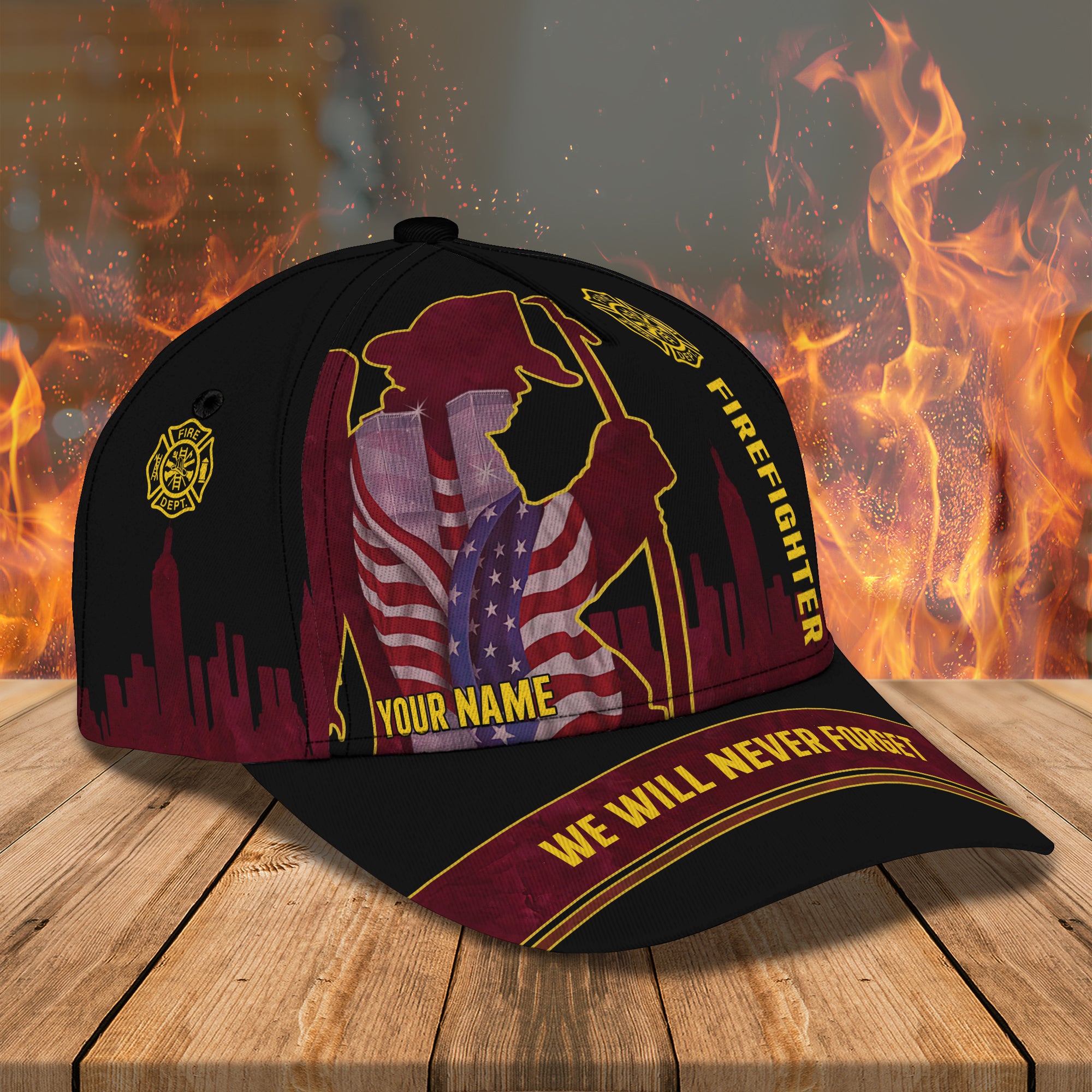 Firefighter Personalized Classic Cap  dt69-1017