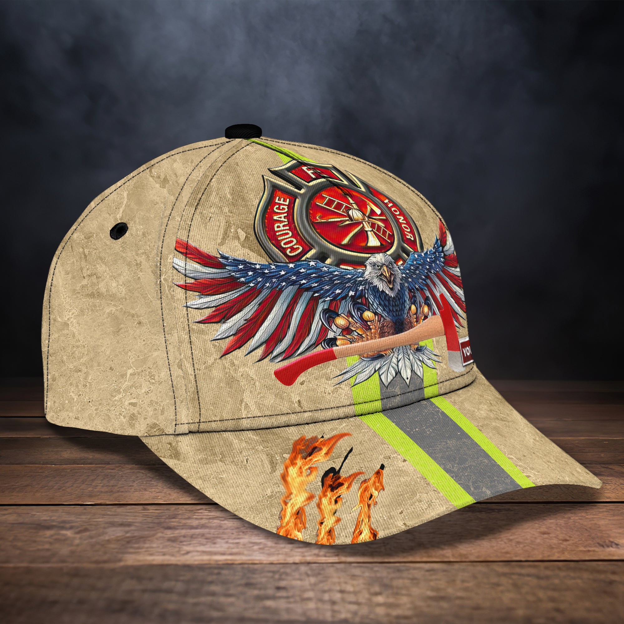 Firefighter - Personalized Name Cap - Nmd 38