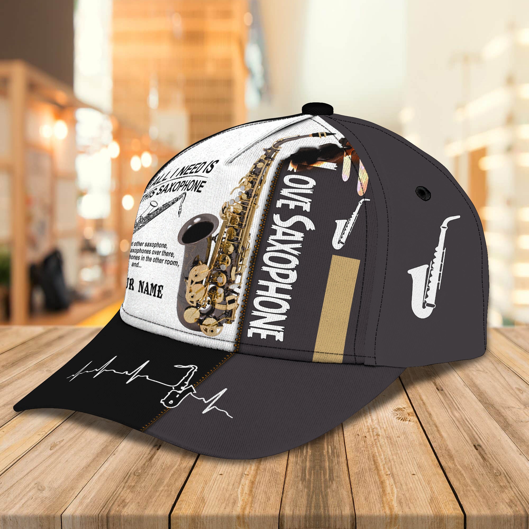 Saxophone 2 - Personalized Name Cap - 64